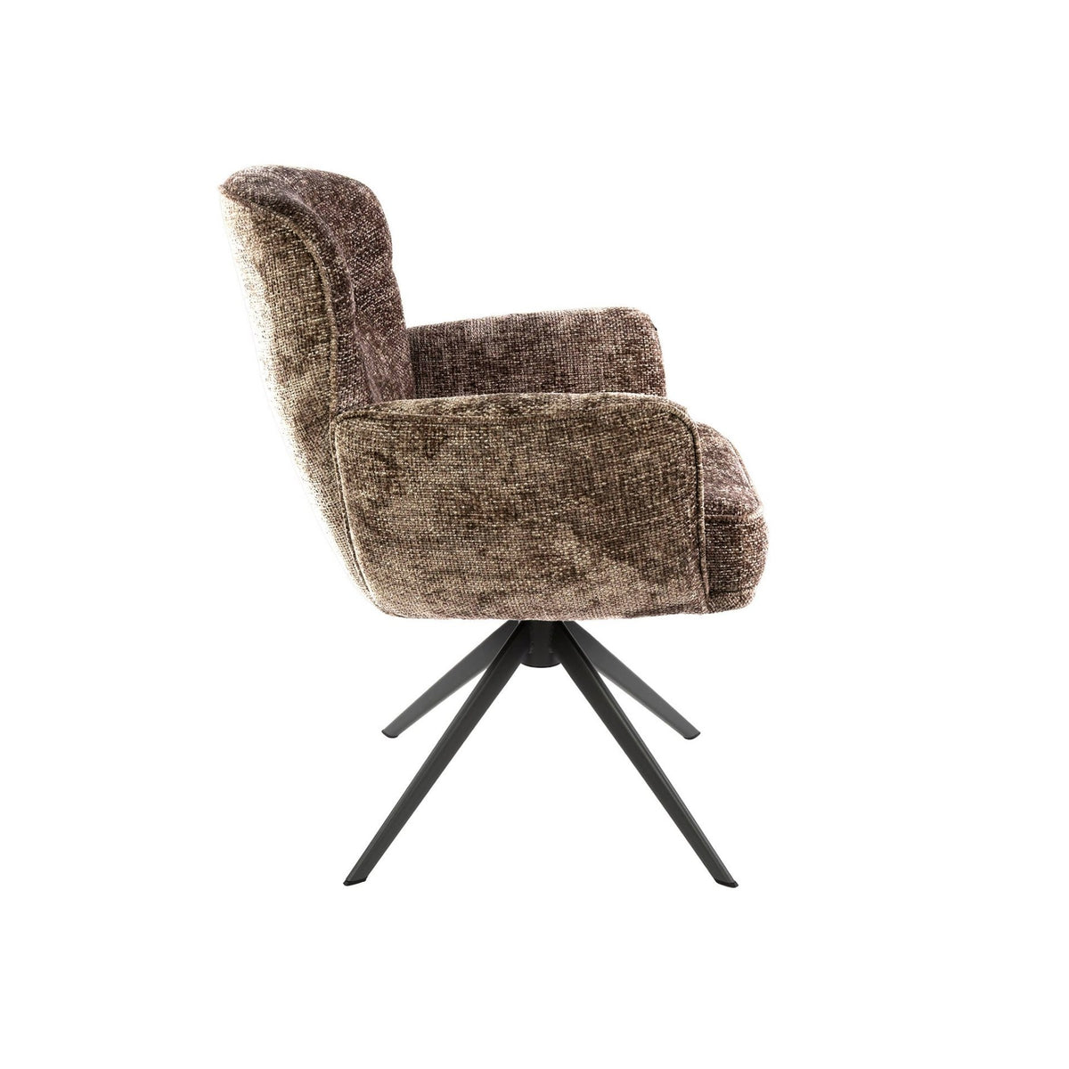 Dining room chairs - Set of 2 dining room chairs Savona swivel Hoven rich champagne - Dimehouse