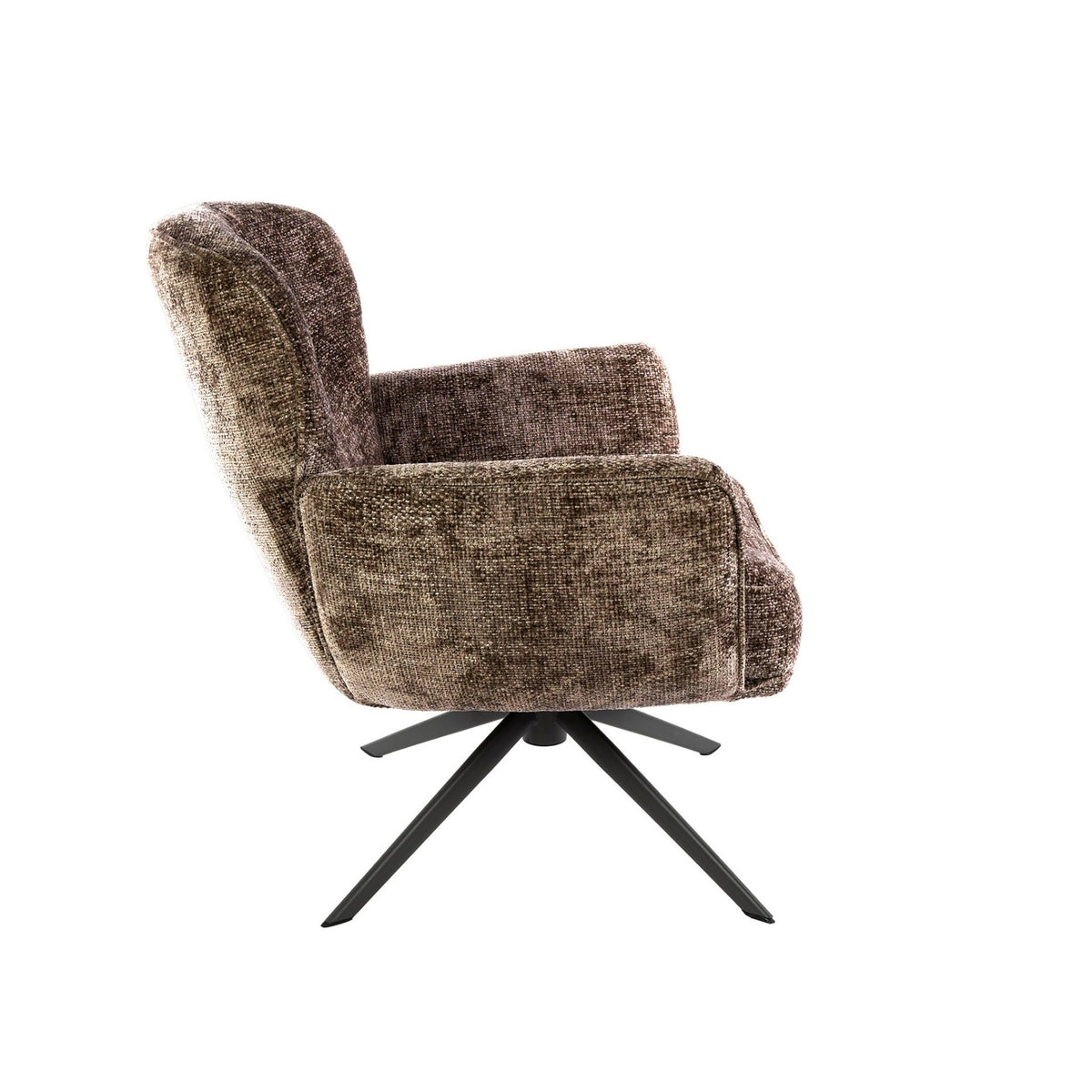 Armchairs - Savona swivel armchair Hoven Rich Fabric Champagne - Dimehouse