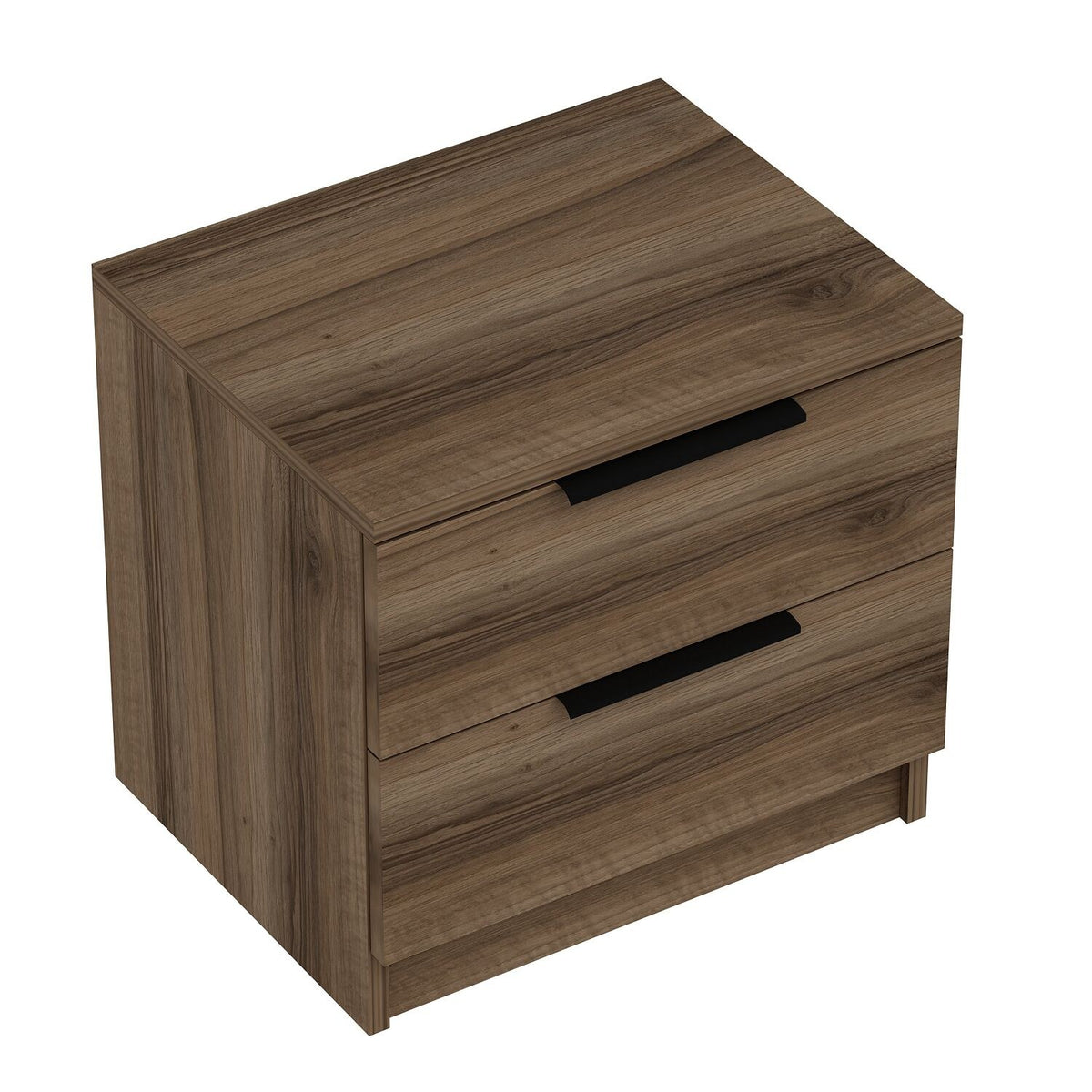 Bedside tables - Bedside table Kala Plus Walnut Melamine 54x40x47 cm - Dimehouse