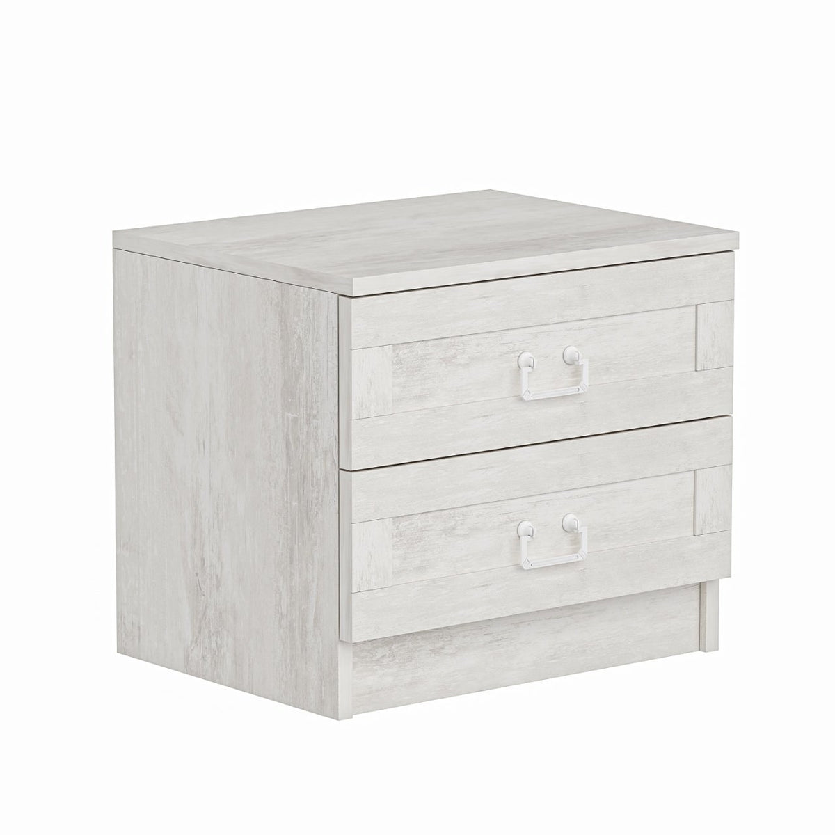 Bedside tables - Bedside table Bare White Melamine 54x40x47 cm - Dimehouse