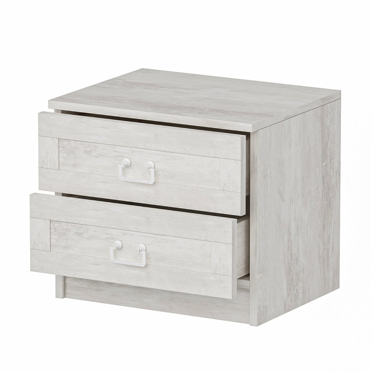 Bedside tables - Bedside table Bare White Melamine 54x40x47 cm - Dimehouse
