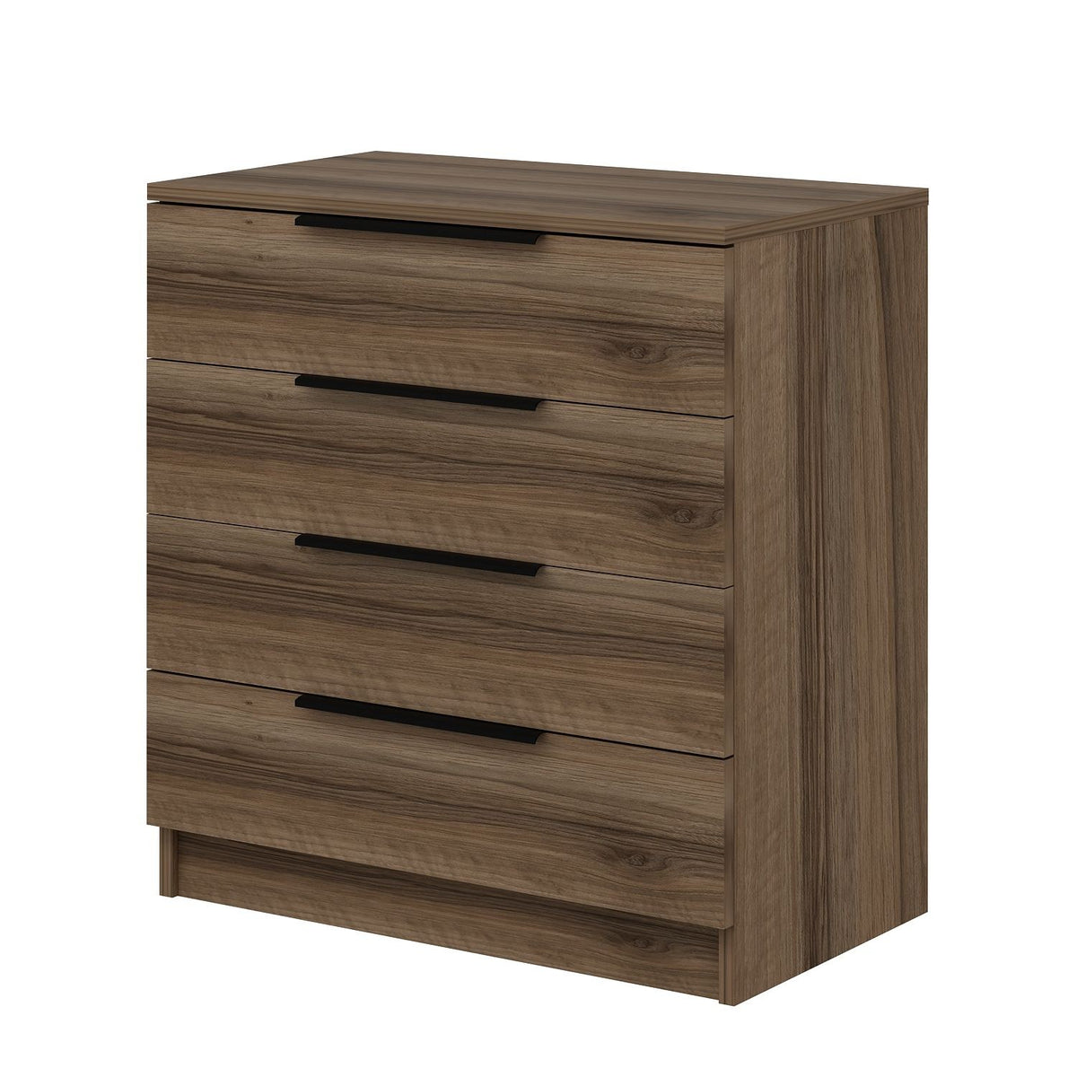 Chests of drawers - Chest of drawers Kala Plus Walnut Melamine 73x77x42 cm - Dimehouse