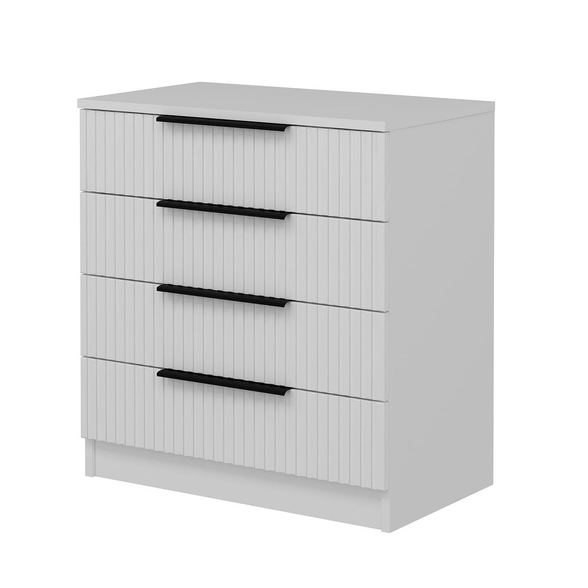 Chests of drawers - Chest of drawers Bare White Melamine 72x77x42 cm - Dimehouse