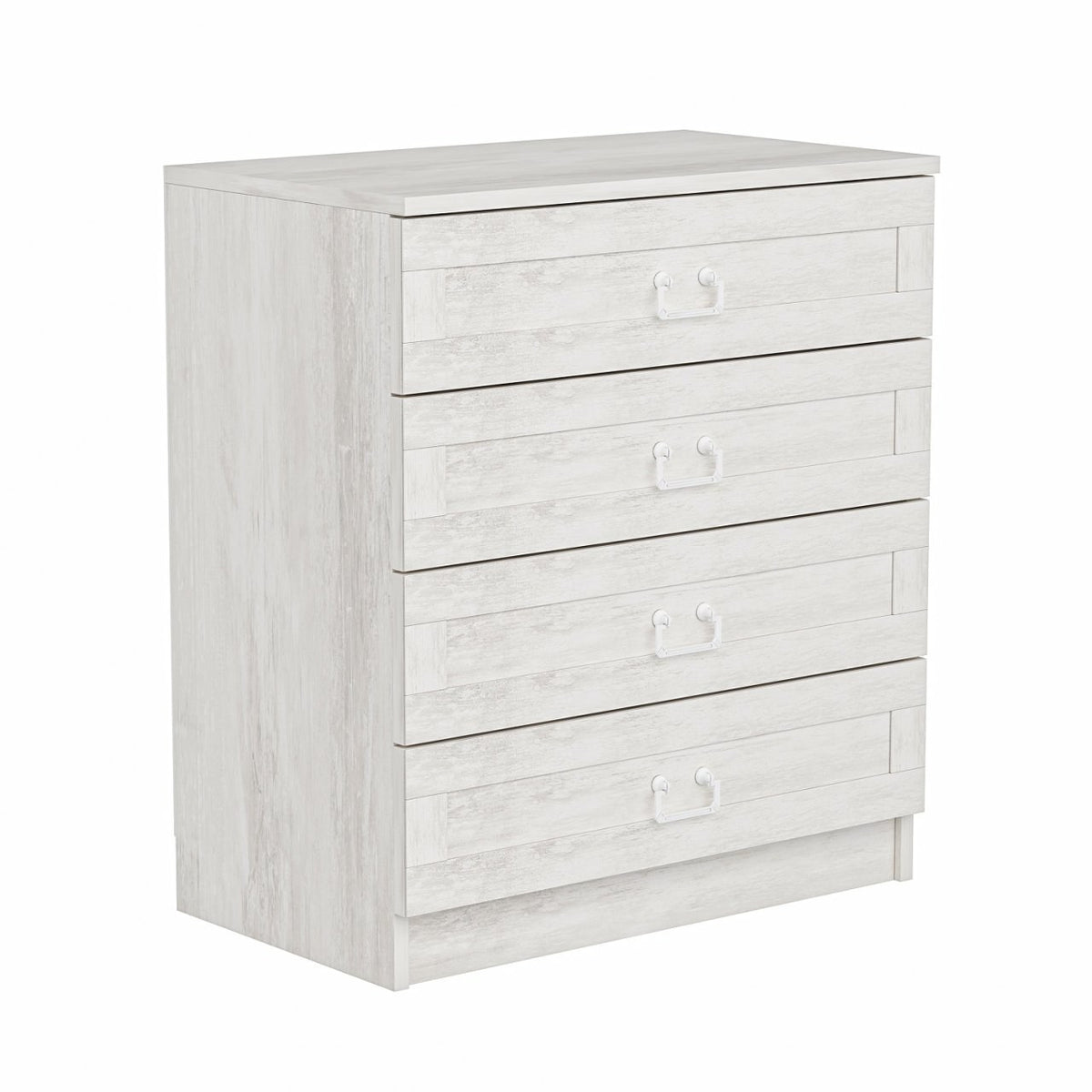 Chests of drawers - Chest of drawers Bare White Melamine 72x42x77 cm - Dimehouse