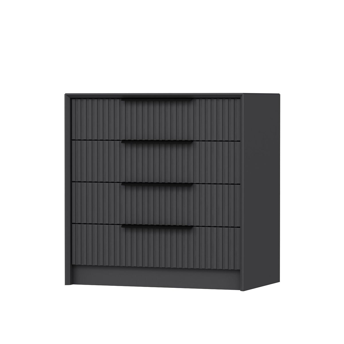 Chests of drawers - Chest of drawers Kale Luxury Anthracite Melamine 70x77x45 cm - Dimehouse