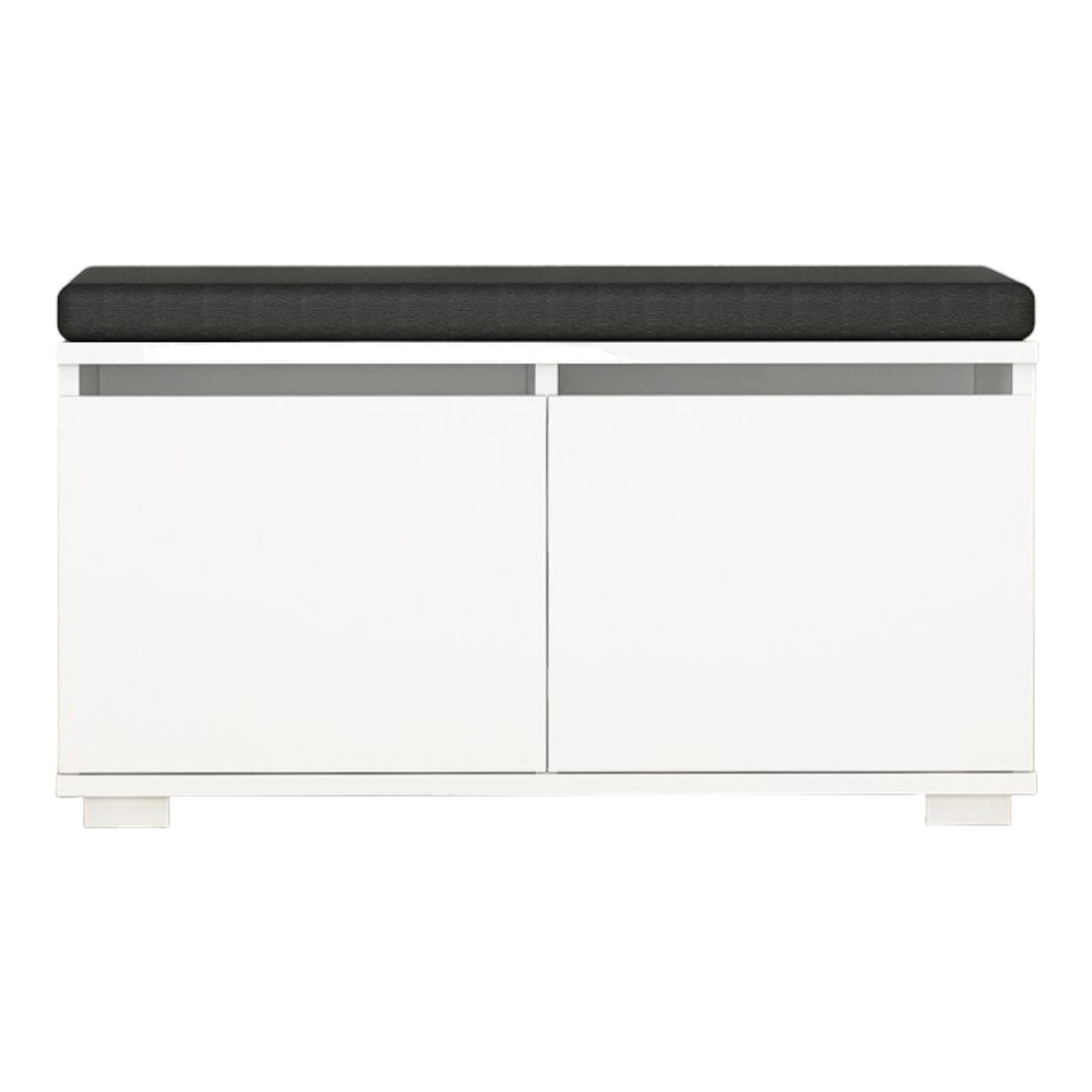Shoe cabinets - Shoe cabinet Drago White Melamine 80x42x35 cm - Dimehouse