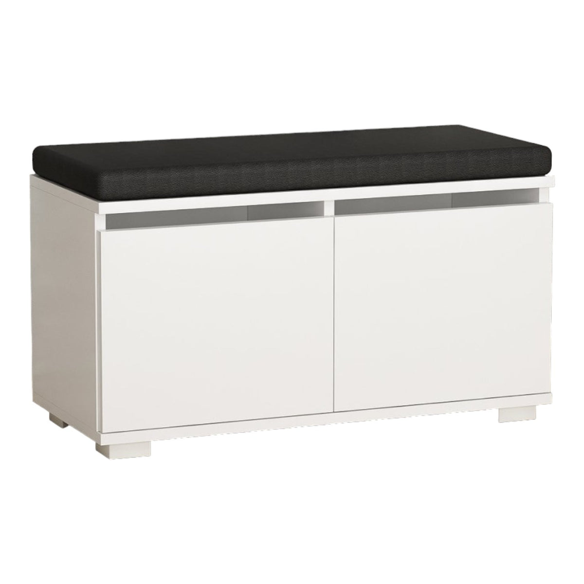 Shoe cabinets - Shoe cabinet Drago White Melamine 80x42x35 cm - Dimehouse
