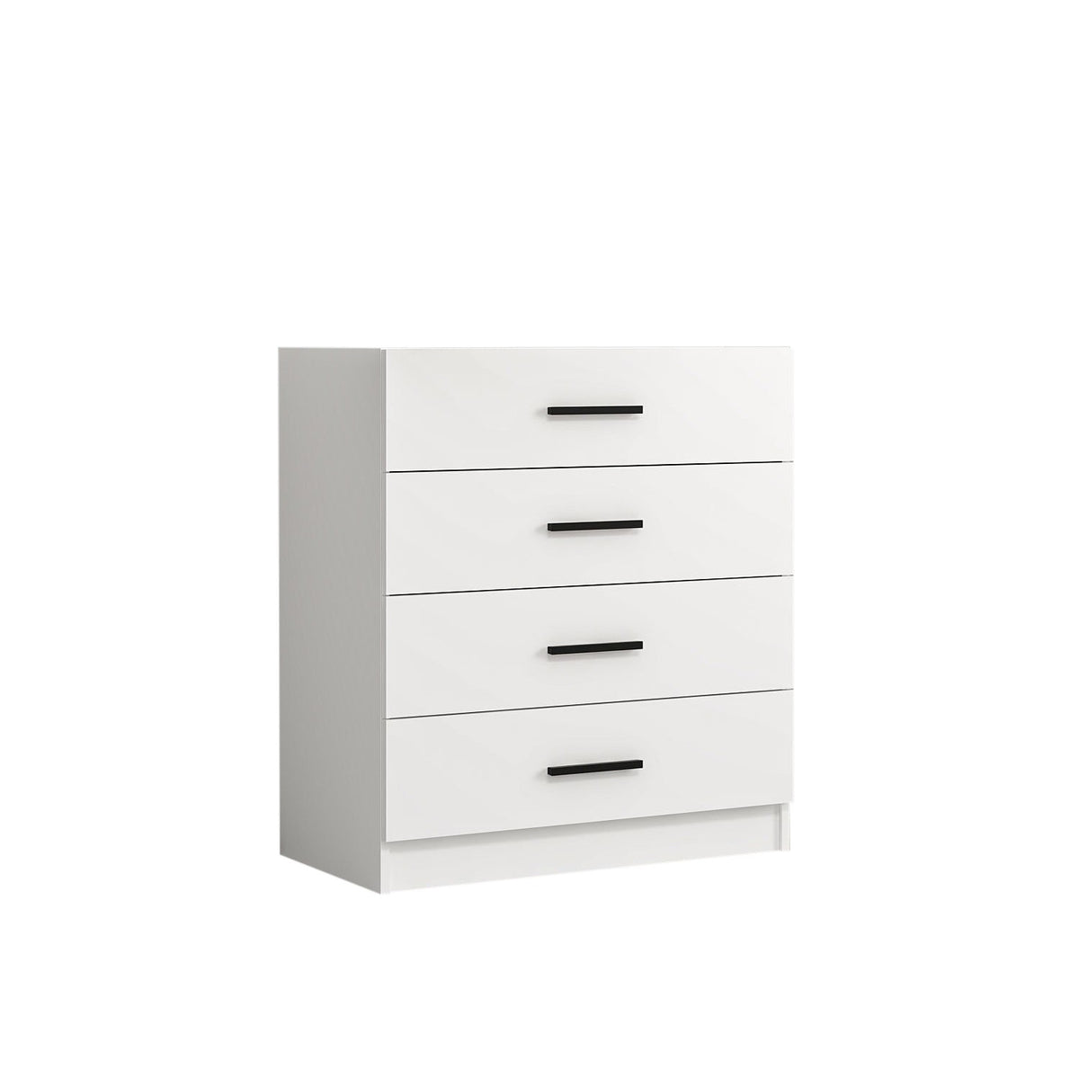 Chests of drawers - Chest of drawers Bare TV White Melamine 90x100x47 cm - Dimehouse