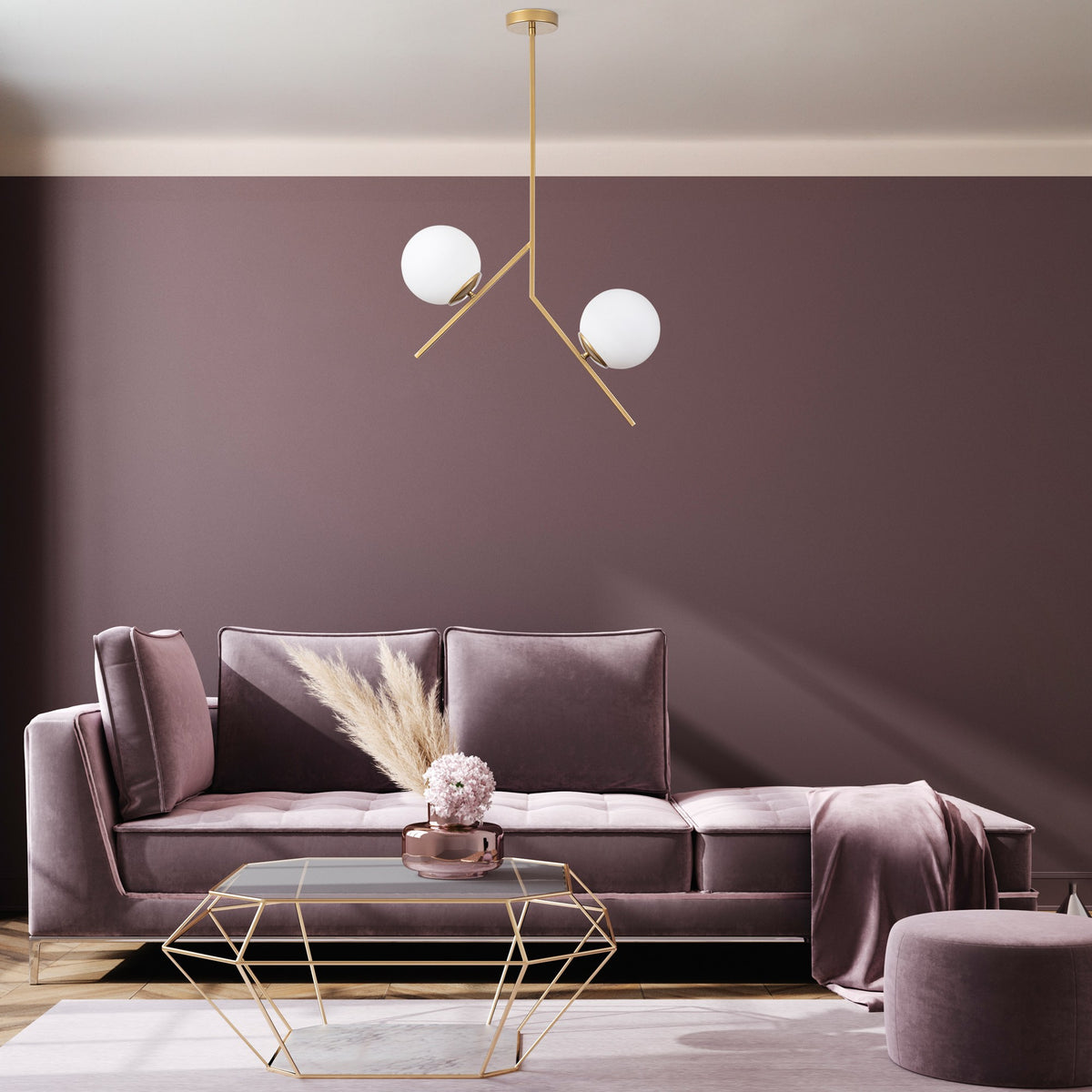 Hanging lamps - Hanging lamp 2 - lights Gold Glass Nimbus - Dimehouse