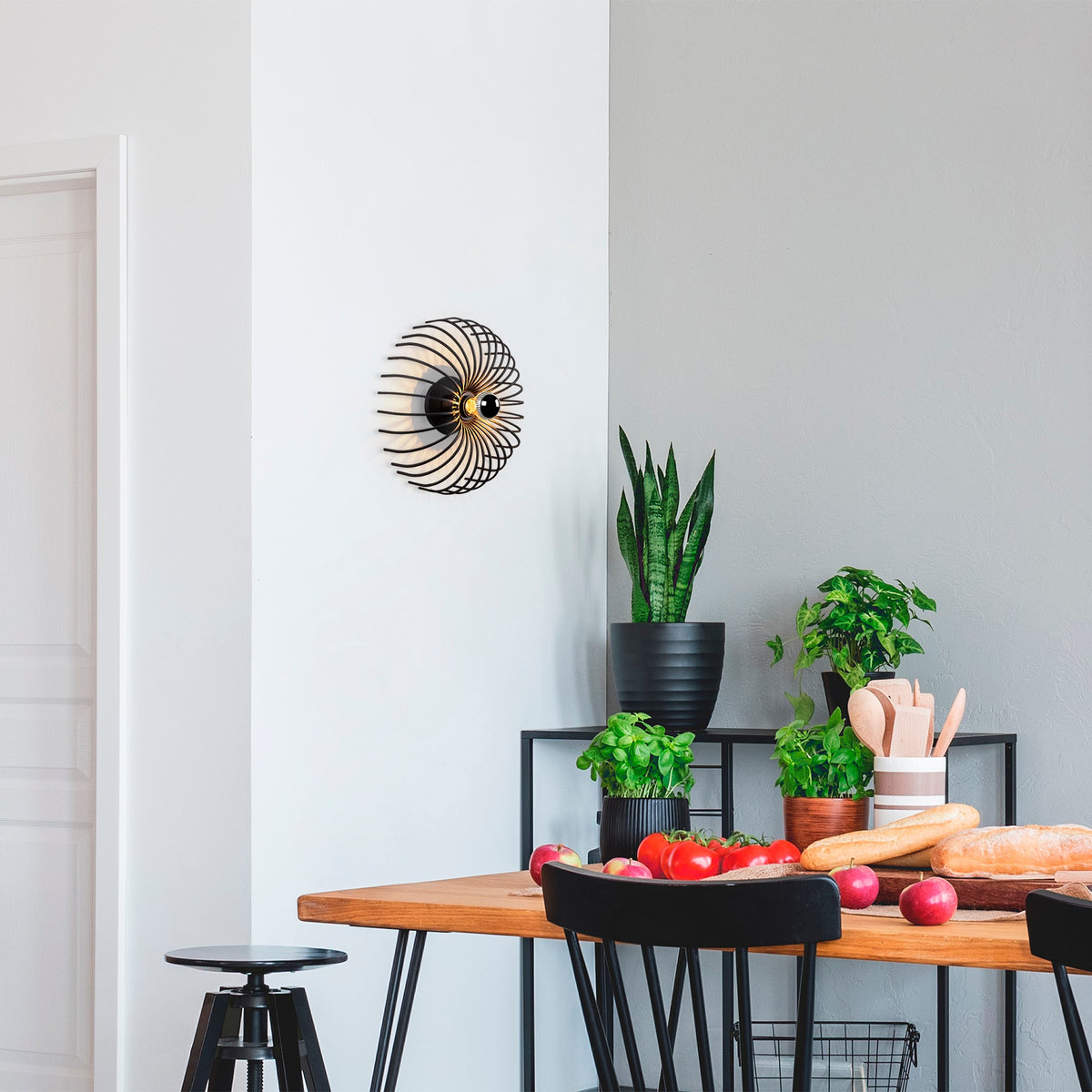 Wall lamps - Wall lamp Black Metal Poise - Dimehouse