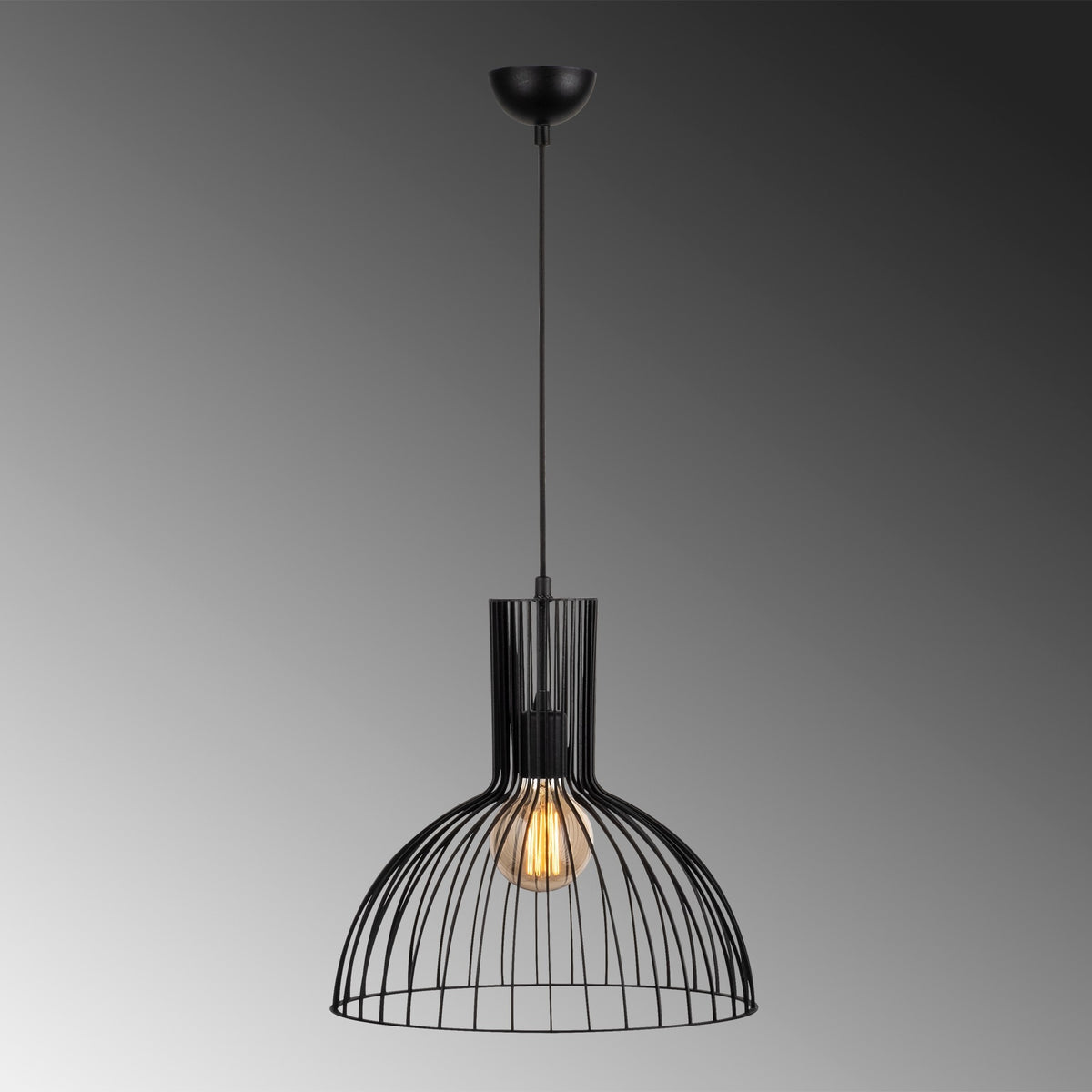 Hanging lamps - Hanging lamp 1 - light Black Metal Quartz - Dimehouse