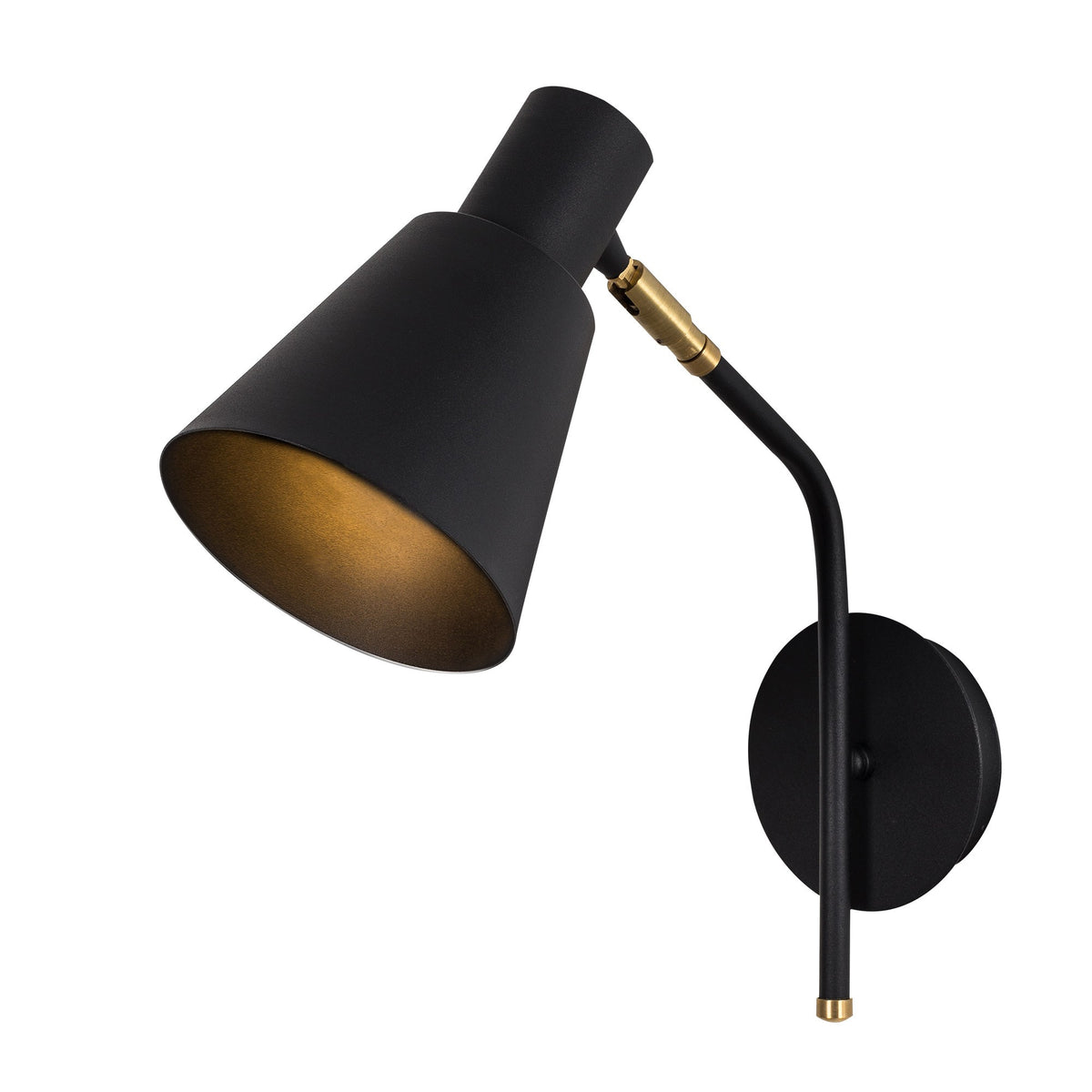 Wall lamps - Wall lamp Black Gold Metal Crimson - Dimehouse
