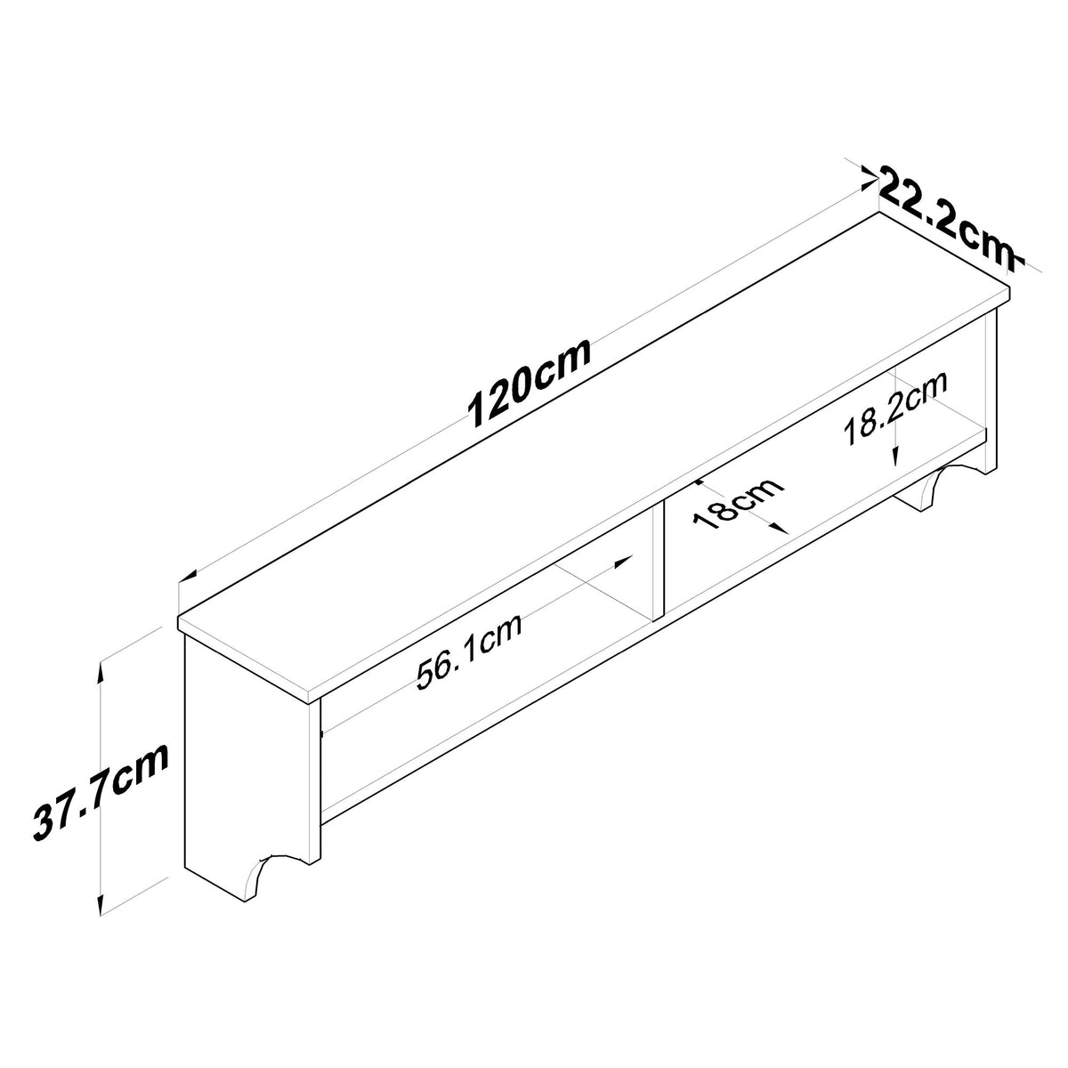 Coat racks - Coat rack White with Oak Melamine 15 - angled and two compartments - Hally - Dimehouse