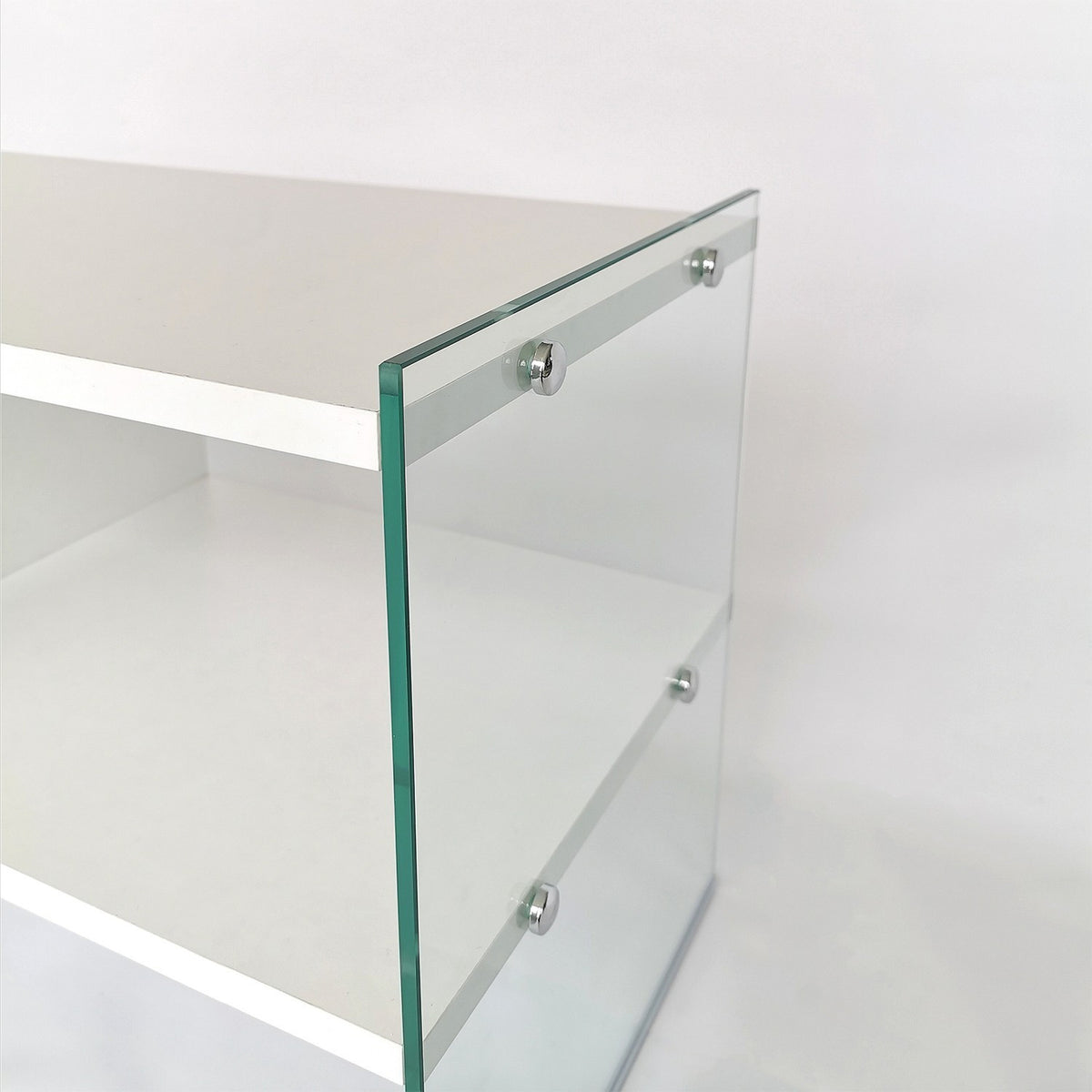 TV Furniture - TV Furniture Coral White Melamine 120x45x35 cm - Dimehouse