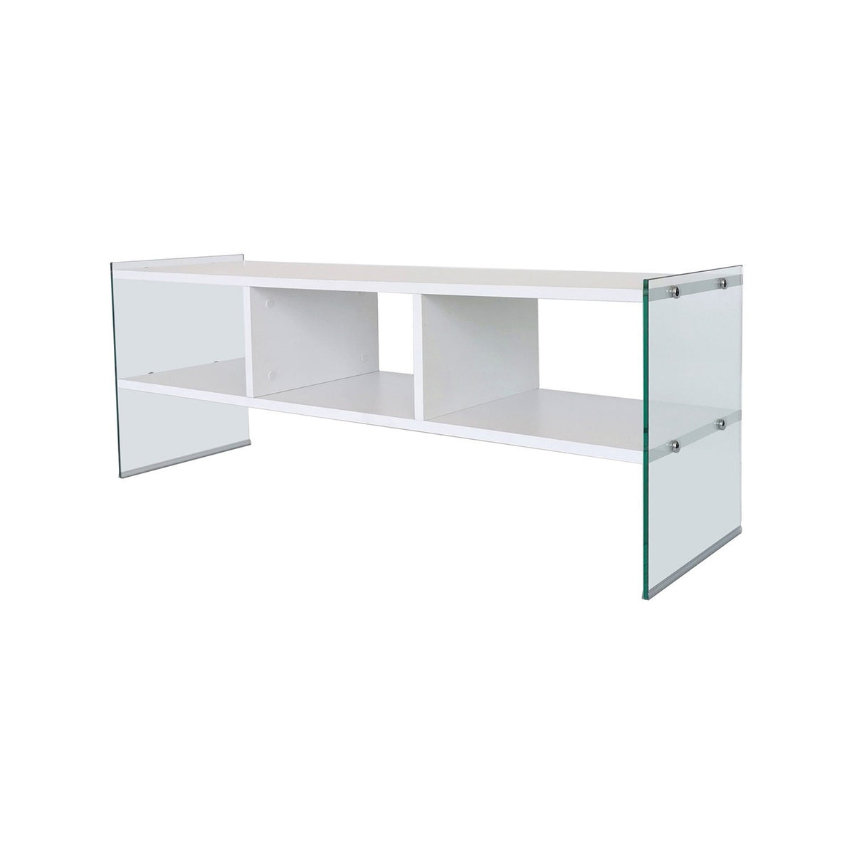 TV Furniture - TV Furniture Coral White Melamine 120x45x35 cm - Dimehouse