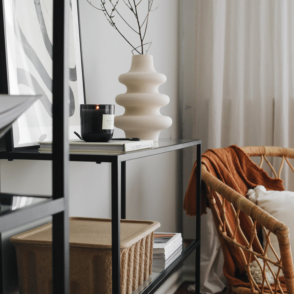 Dressing tables - Dressing table Avignon Black Glass 100x85x30 cm - Dimehouse