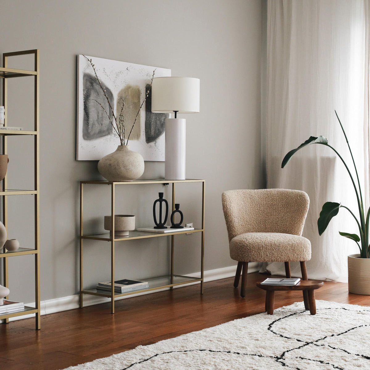 Dressing tables - Dressing table Avignon Gold Glass 100x85x30 cm - Dimehouse