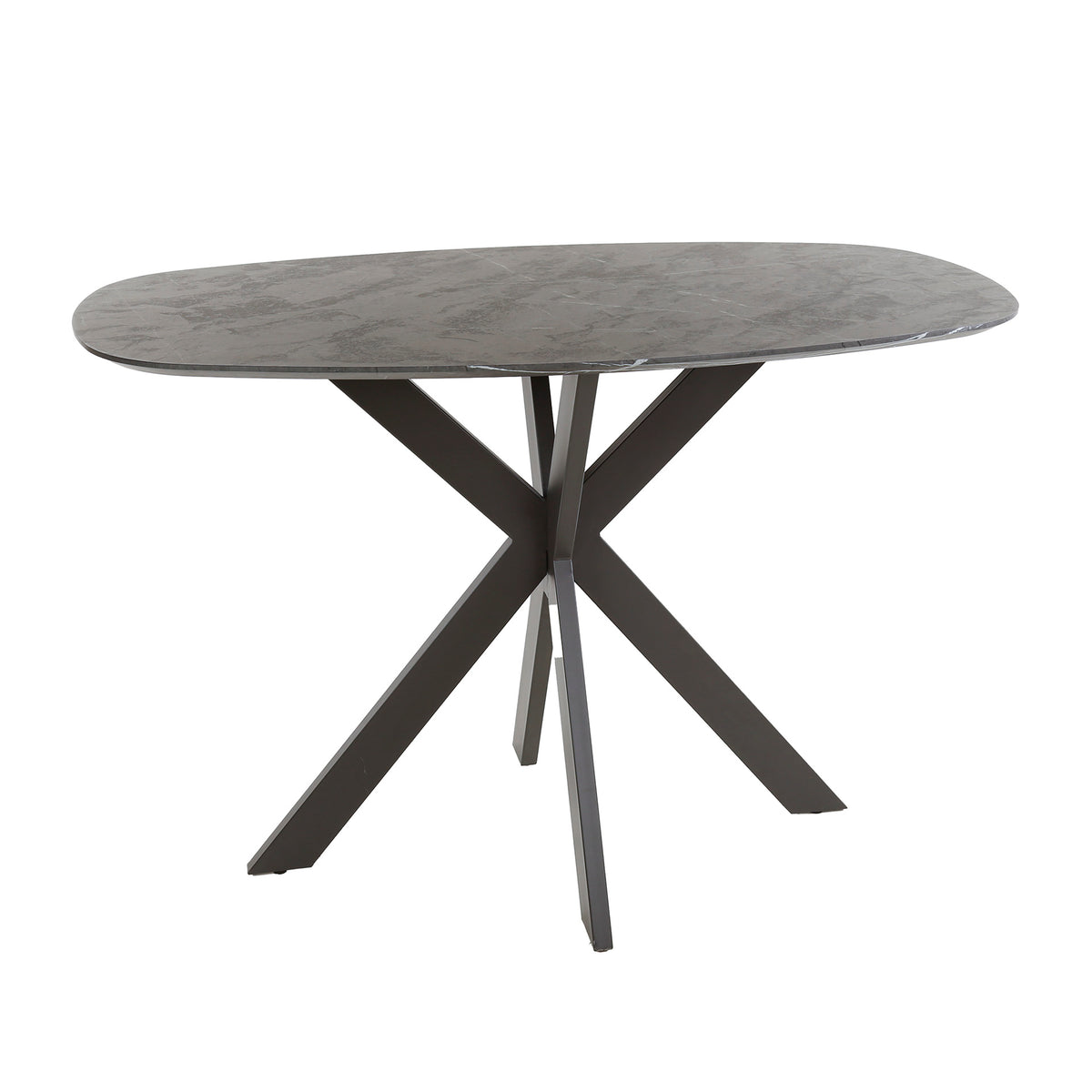 Bar tables - Danish Oval Bar table Iris 140x80 cm Spider leg Ceramic Look - Dimehouse
