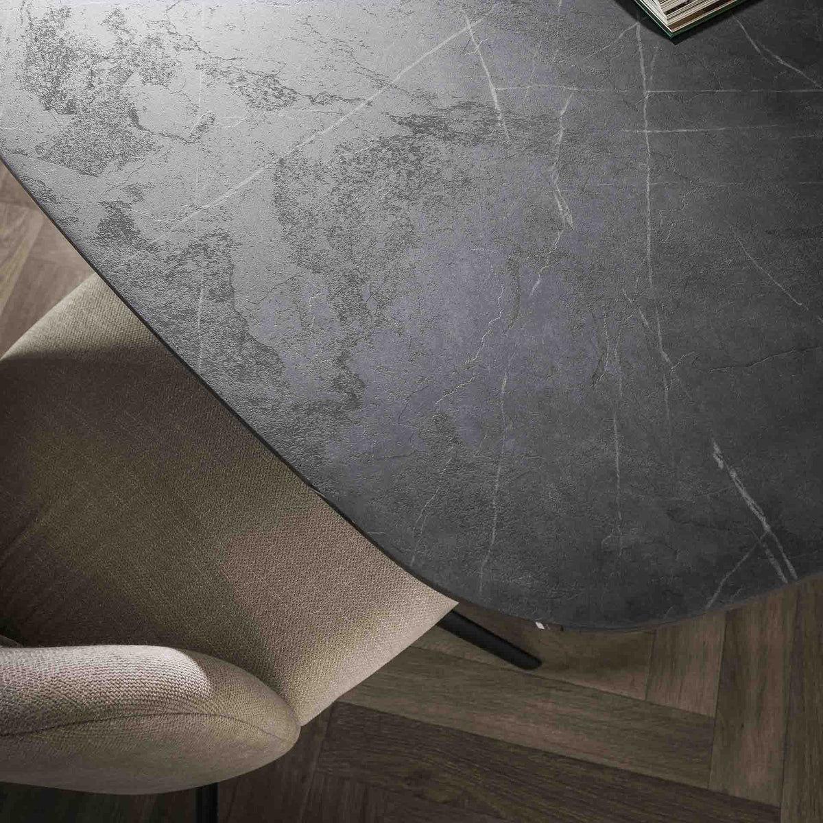 Dining tables - Mysha Danish Oval Melamine dining table 180x90 cm - Dimehouse