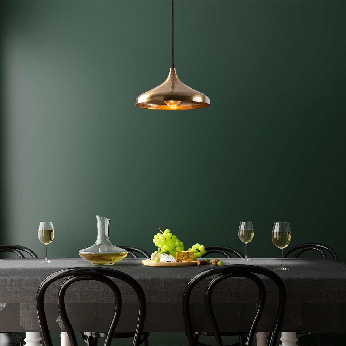 Hanging lamps - Hanging lamp Bronze-coloured Metal Eclipse - Dimehouse