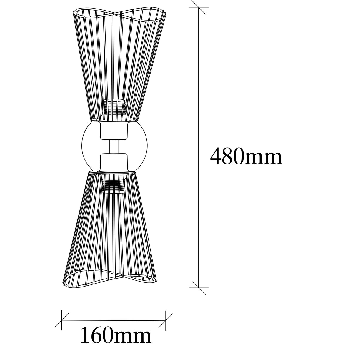 Wall lamps - Wall lamp Bronze-colored Metal Void - Dimehouse