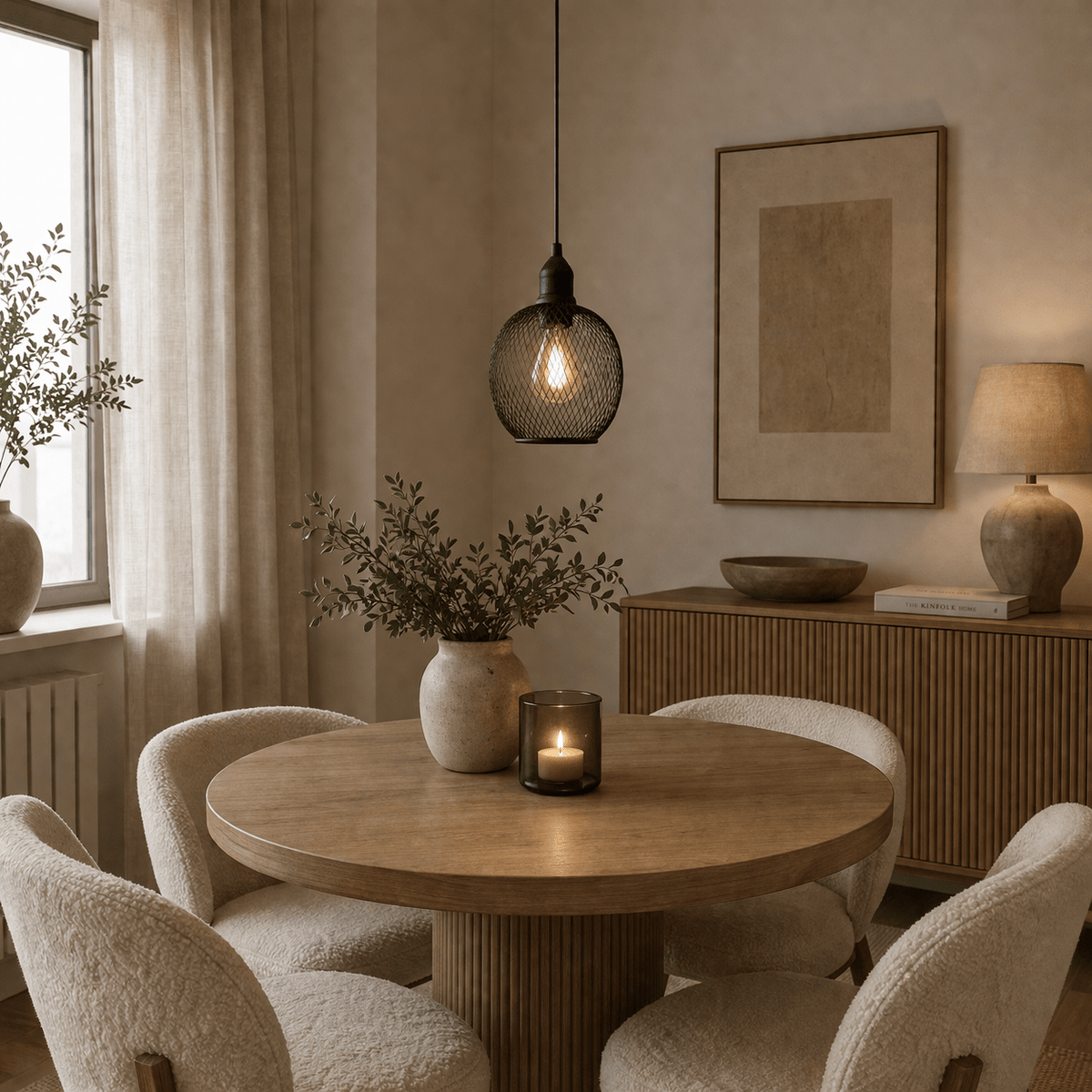 Hanging lamps - Hanging lamp black Metal - Mesh structure - 19 cm - 1 - light - Hudson - Dimehouse