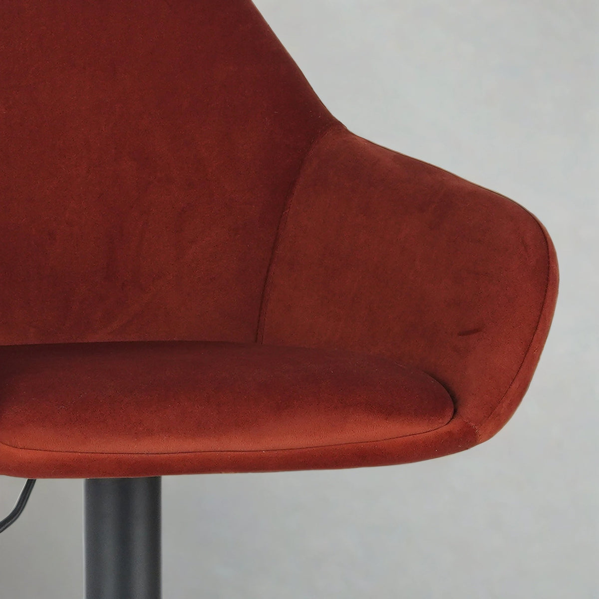 Bar Stools - Venom Bar Stool Copper Velvet - Adjustable Swivel Bar Chair with Armrest - Dimehouse