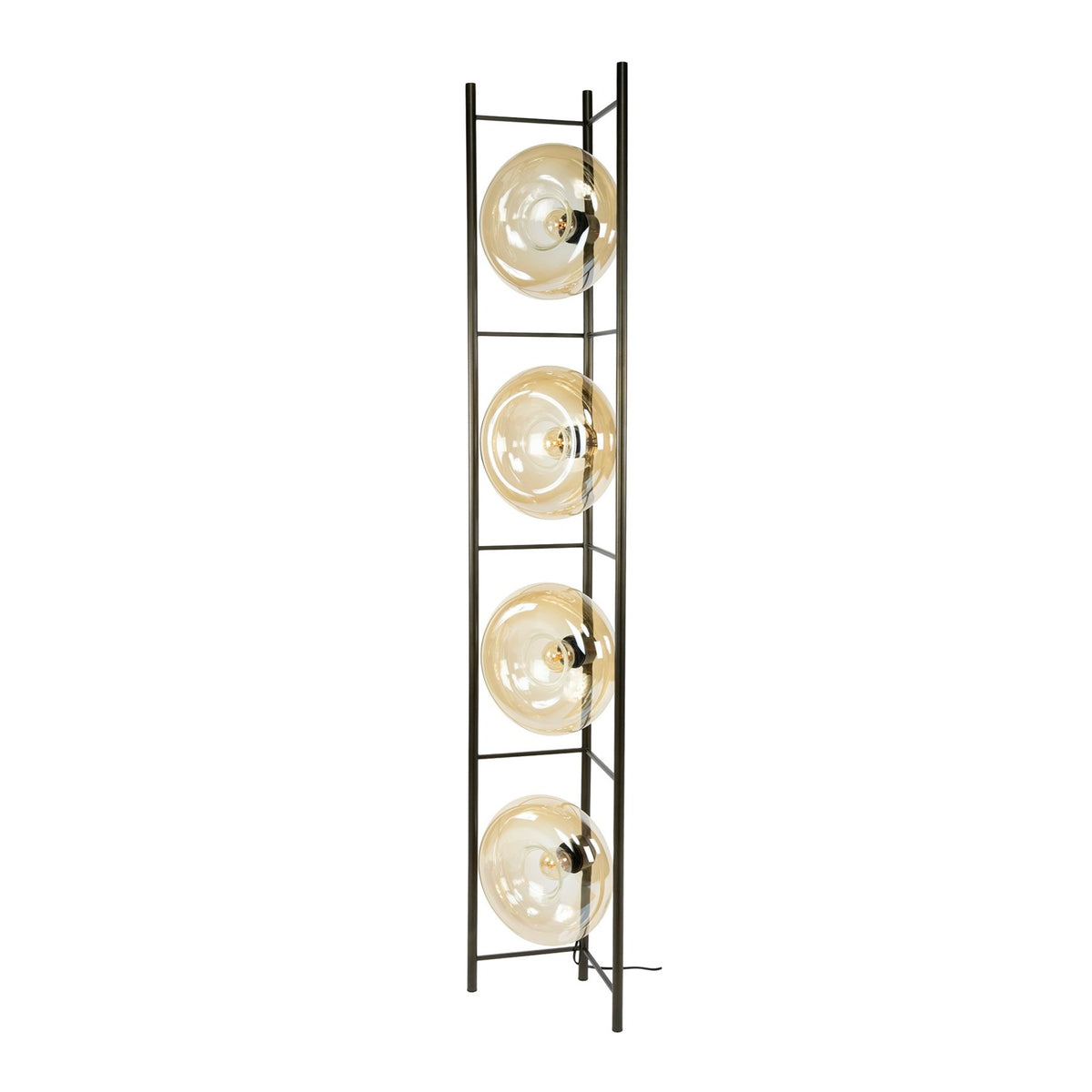 Floor lamps - Floor lamp Sola 4 - light Amber Glass 168 cm - Dimehouse