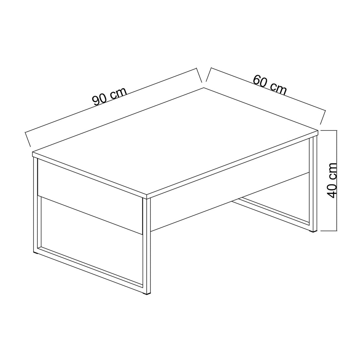 Coffee tables - Rectangular Coffee Table Walnut Luxury 90x60 - Golden Frame - Dimehouse
