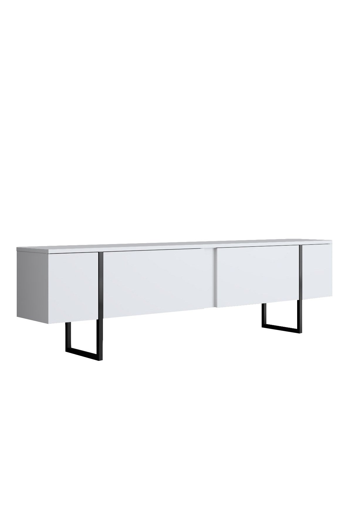 Furniture Sets - Furniture Set White Luxury - Coffee Table + TV Furniture + Dresser - Black Frame - Dimehouse