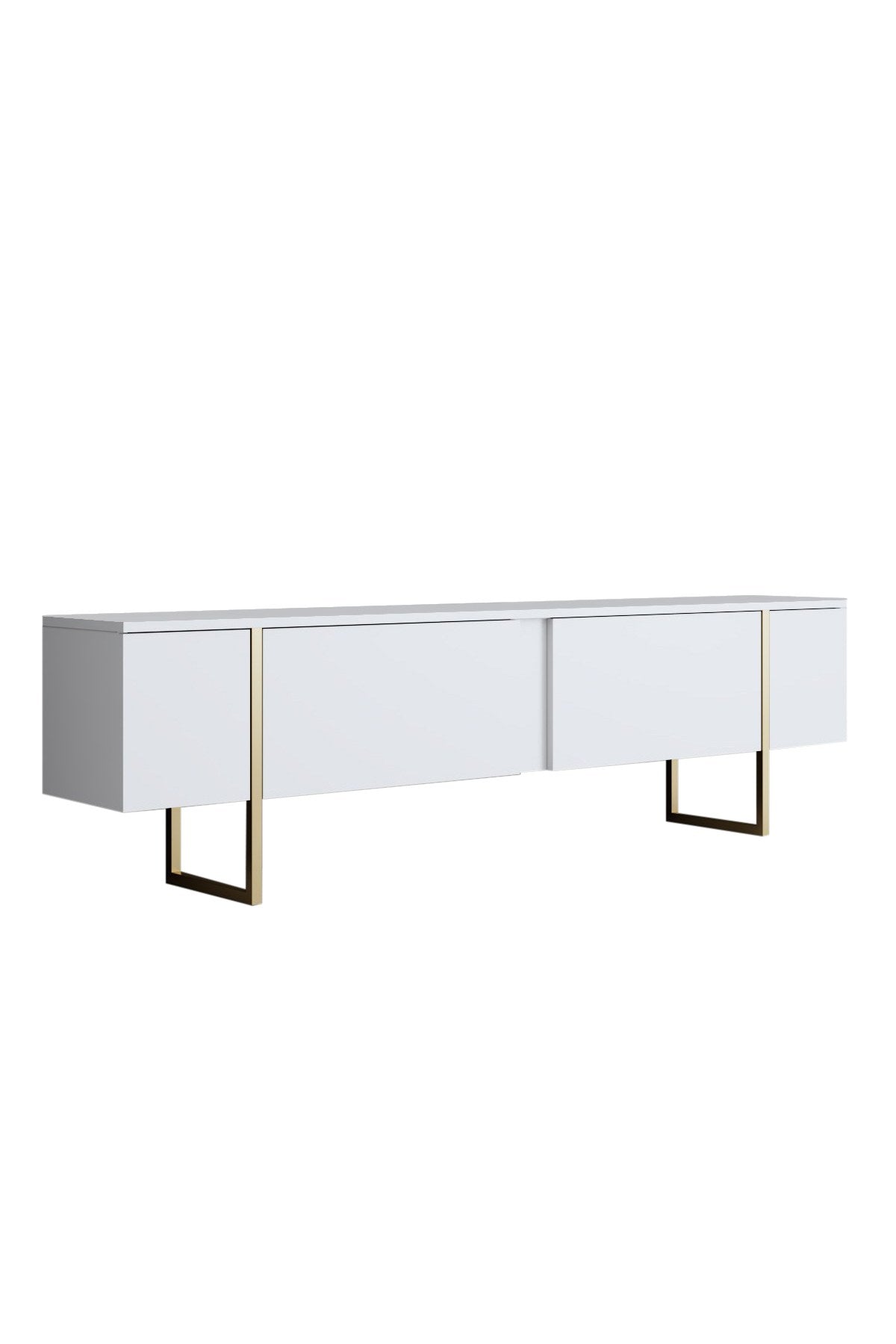 Furniture Sets - Furniture Set White Luxury - Coffee Table + TV Furniture + Dresser - Golden Frame - Dimehouse