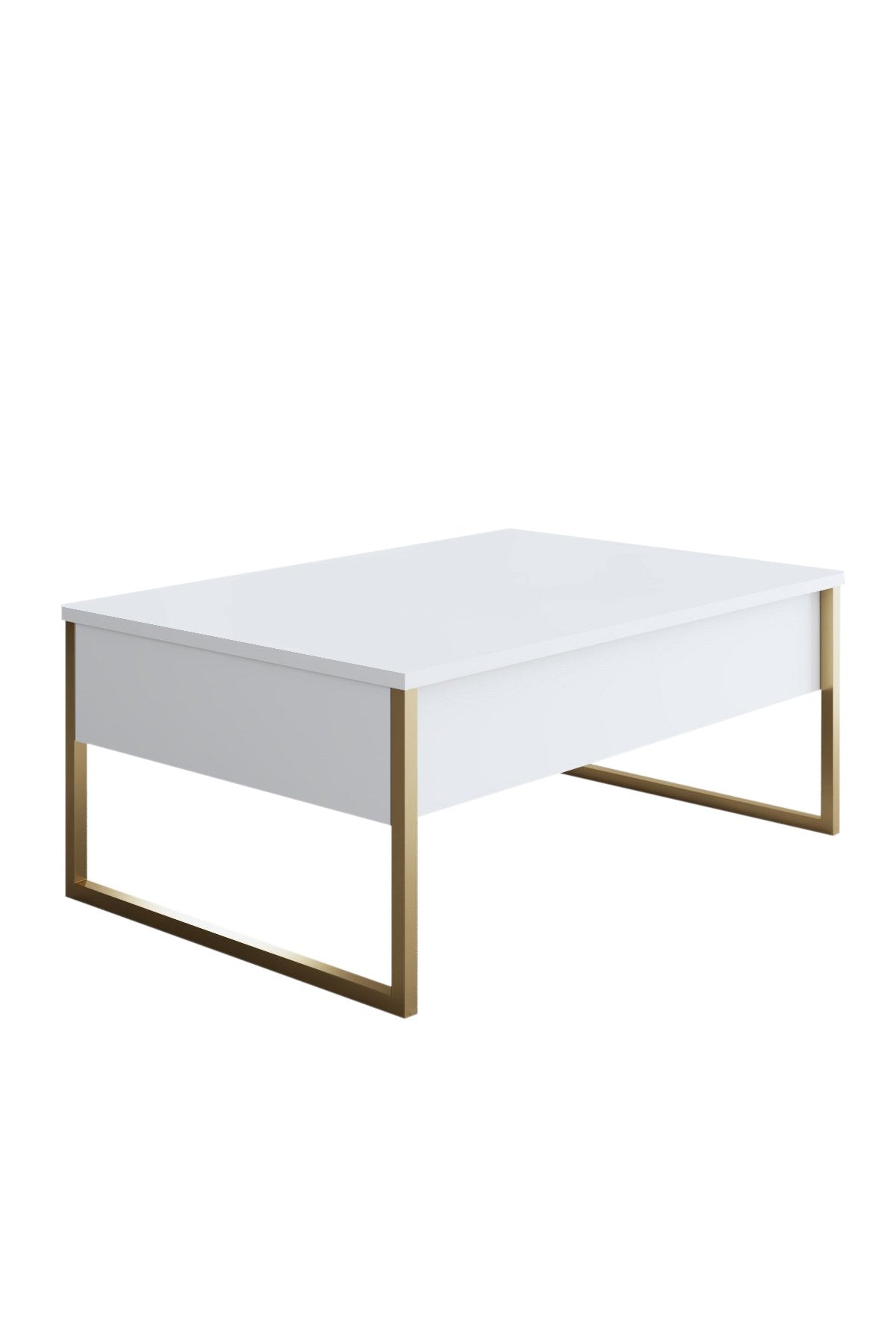 Furniture Sets - Furniture Set White Luxury - Coffee Table + TV Furniture + Dresser - Golden Frame - Dimehouse