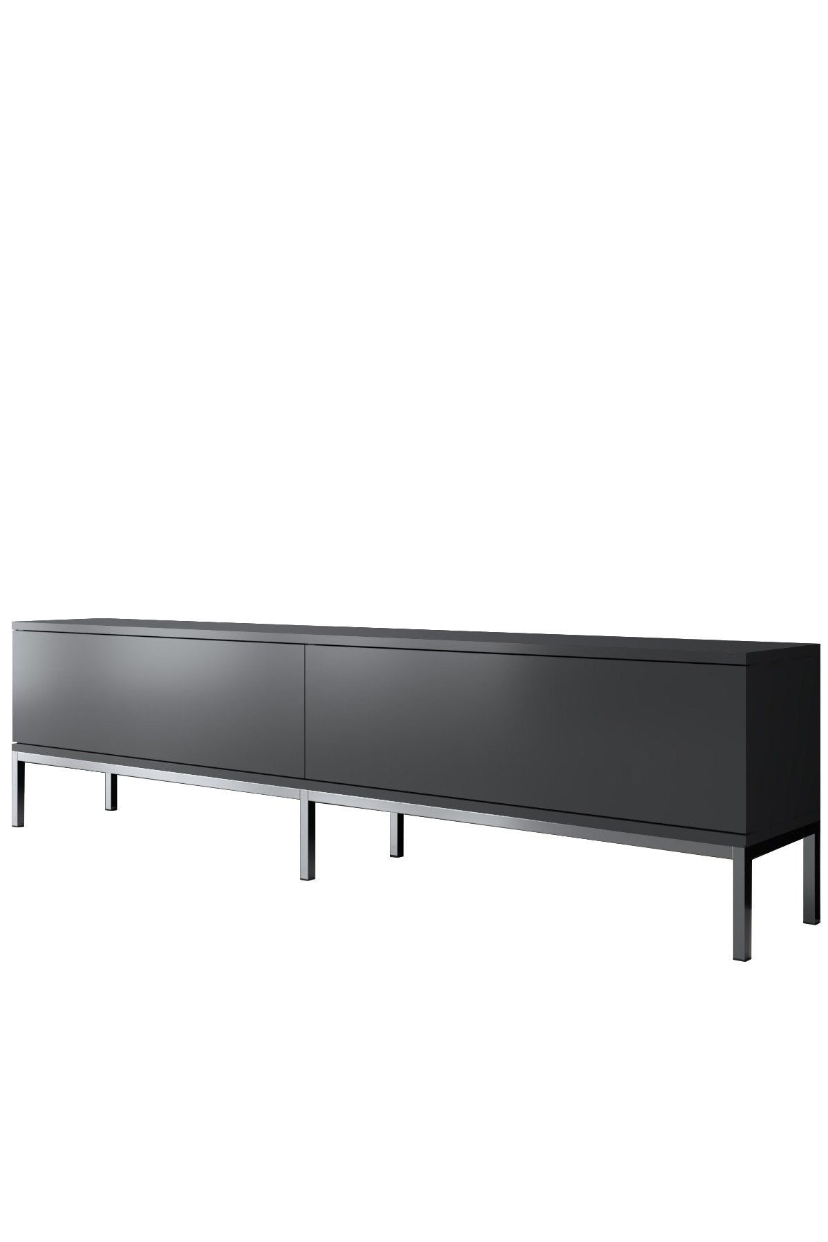 TV Furniture - TV Furniture Lord Anthracite Silver Melamine 180x47x30 cm - Dimehouse