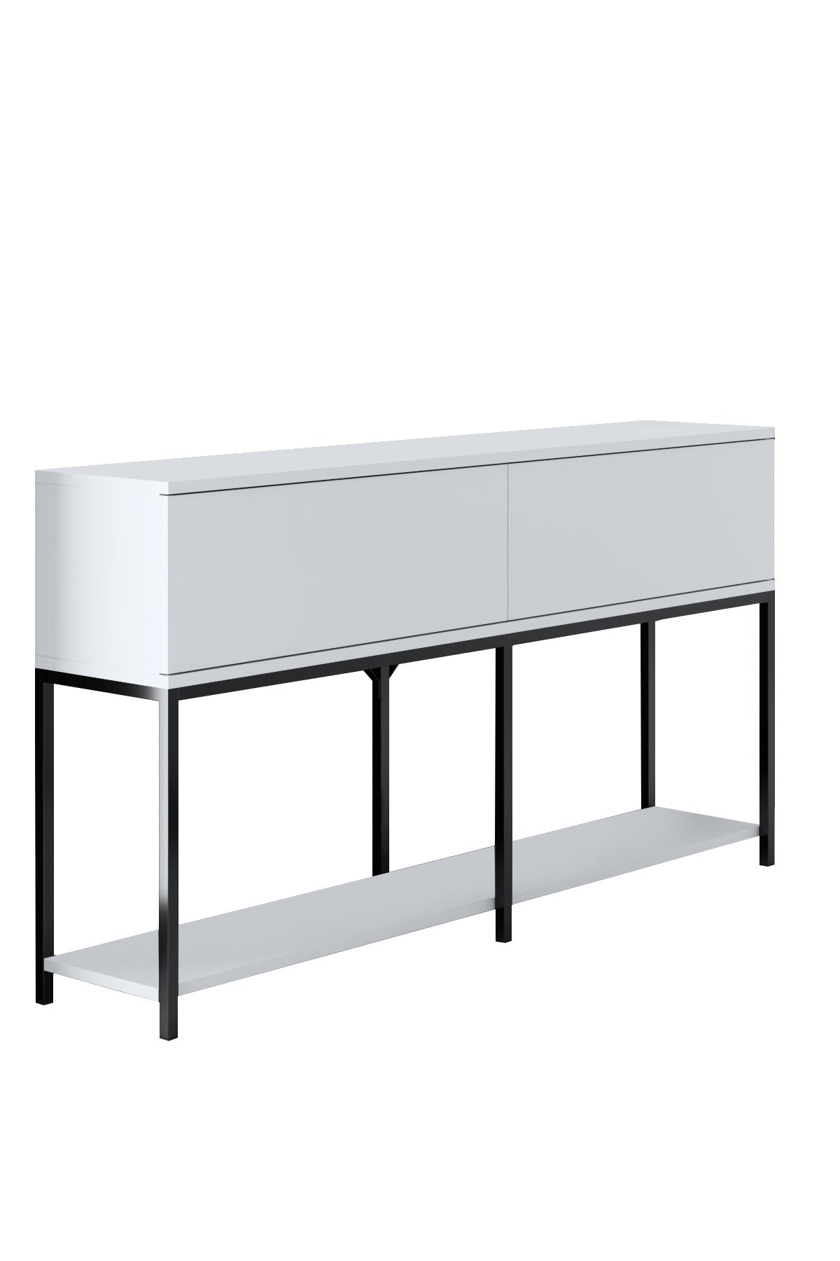 Furniture Sets - Furniture Set White Lord - Coffee Table + TV Furniture + Dresser - Black Frame - Dimehouse
