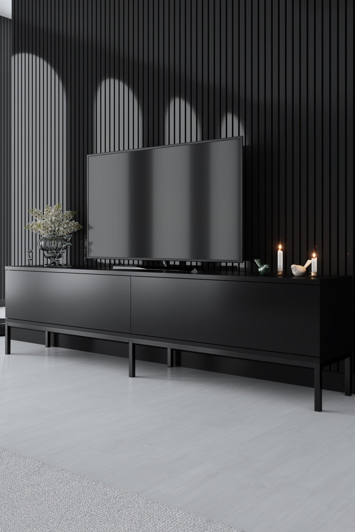 Furniture Sets - Furniture Set Black Lord - Coffee Table + TV Furniture + Dresser - Black Frame - Dimehouse
