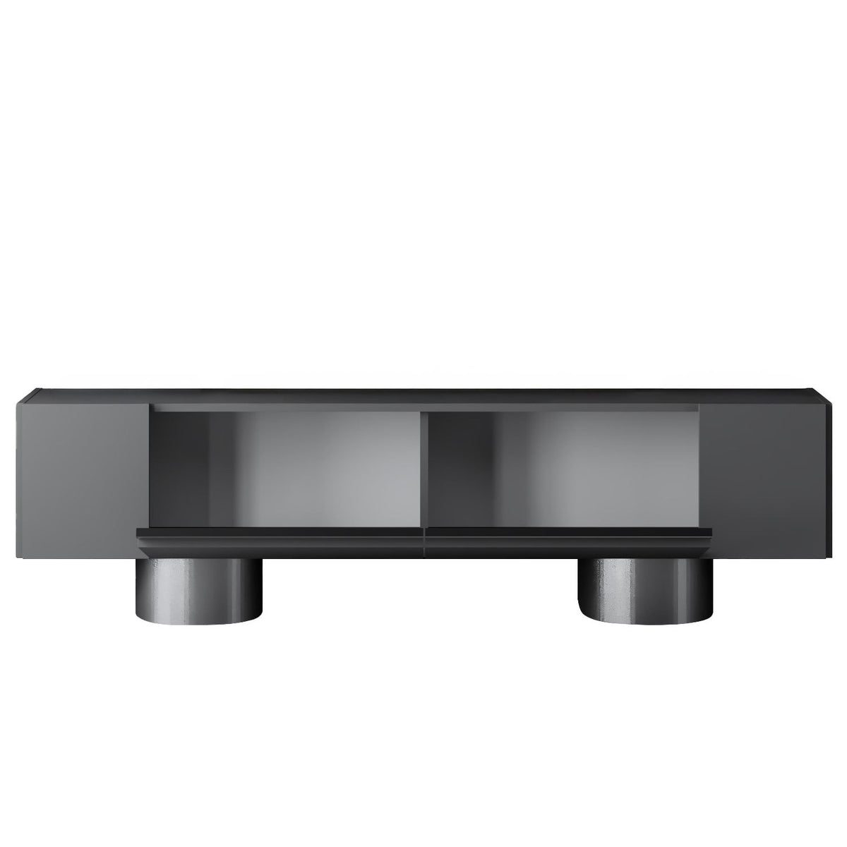 TV Furniture - TV Furniture Anthracite Bohem 180x50x30 - Silver Frame - Dimehouse