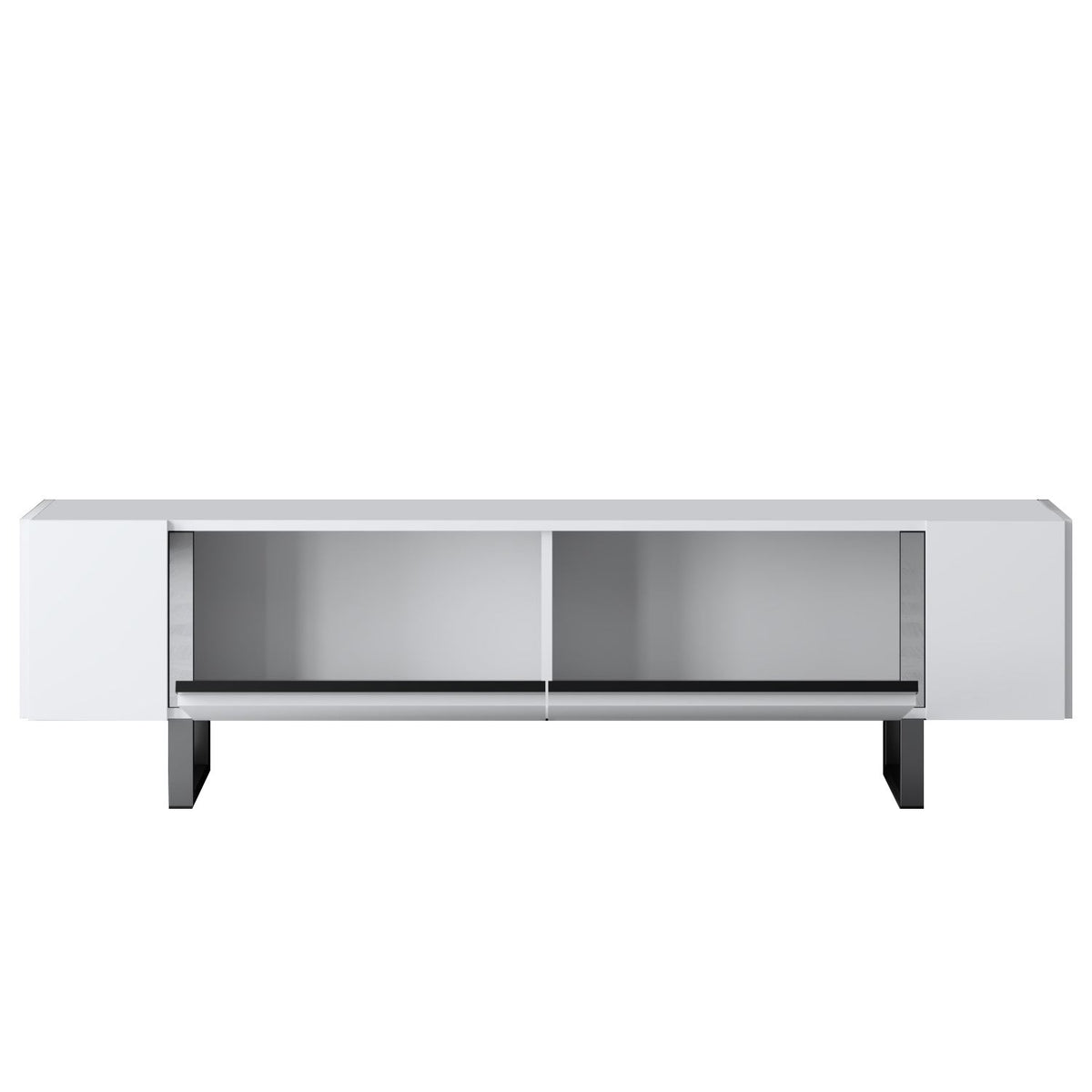 TV Furniture - TV Furniture White Yildiz 180x50x30 - Silver Frame - Dimehouse