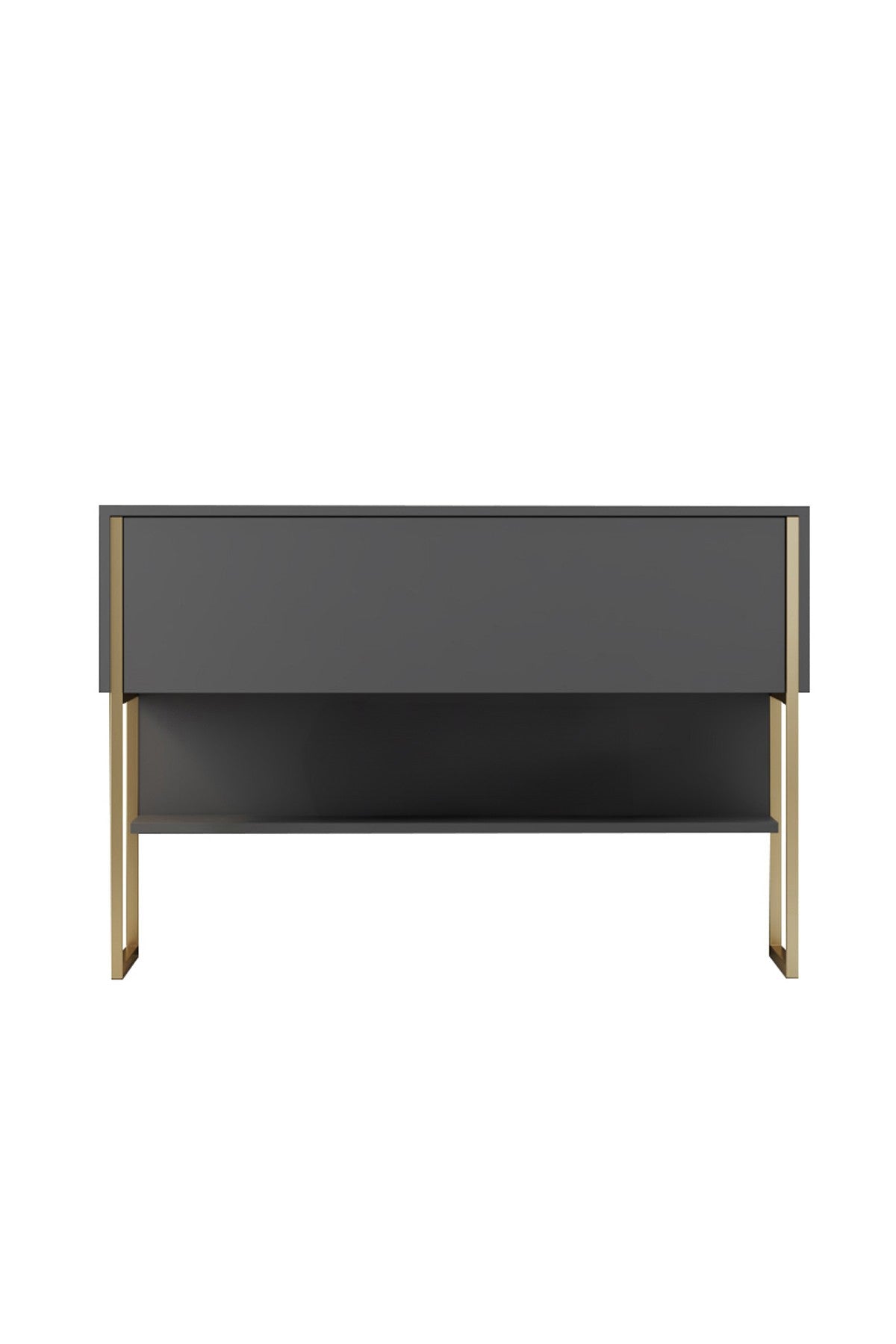 Sideboards - Modern Sideboard Anthracite Luxury 120x80x30 - Golden Frame - One Compartment - Dimehouse