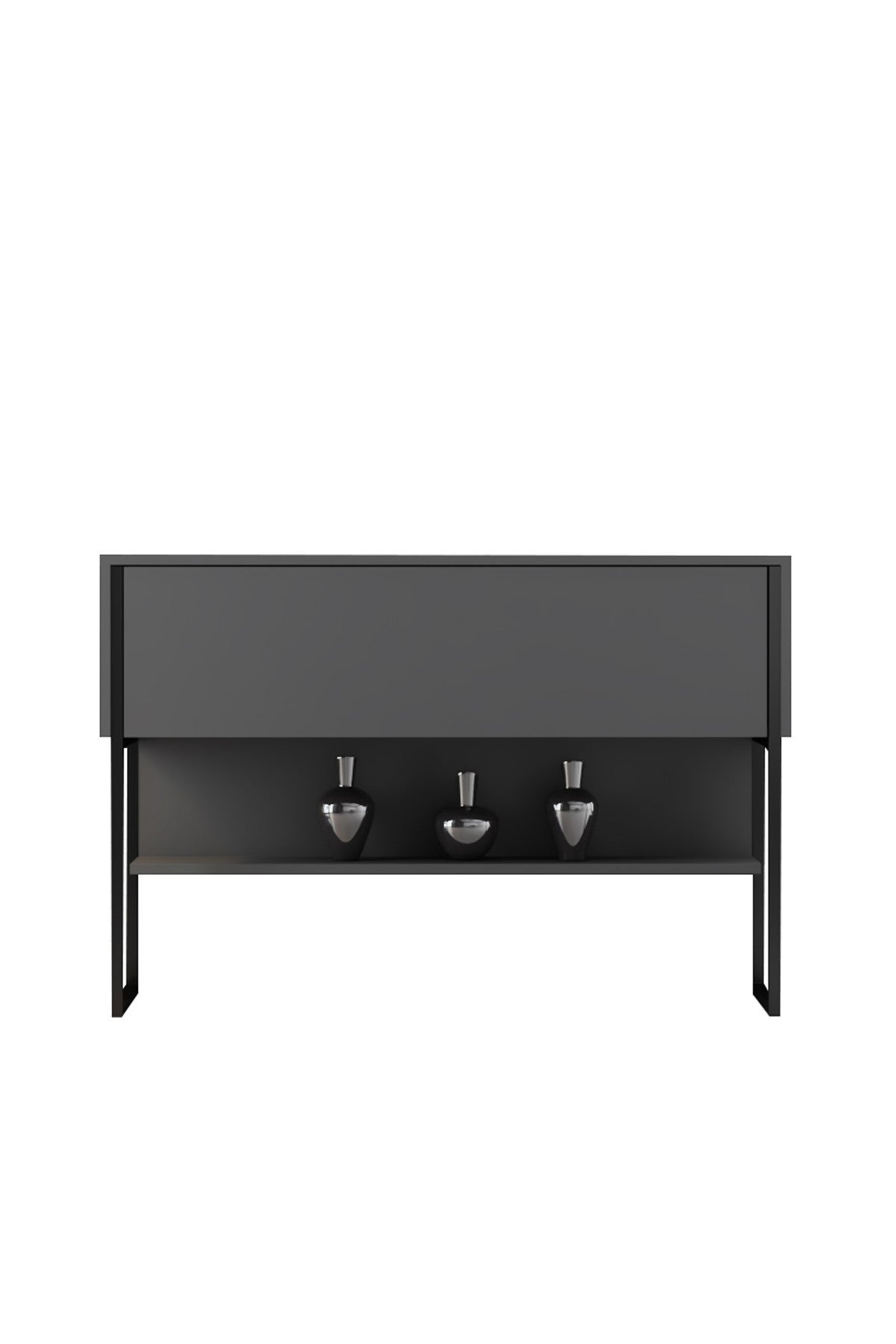 Sideboards - Modern Sideboard Anthracite Luxury 120x80x30 - Black Frame - One Compartment - Dimehouse