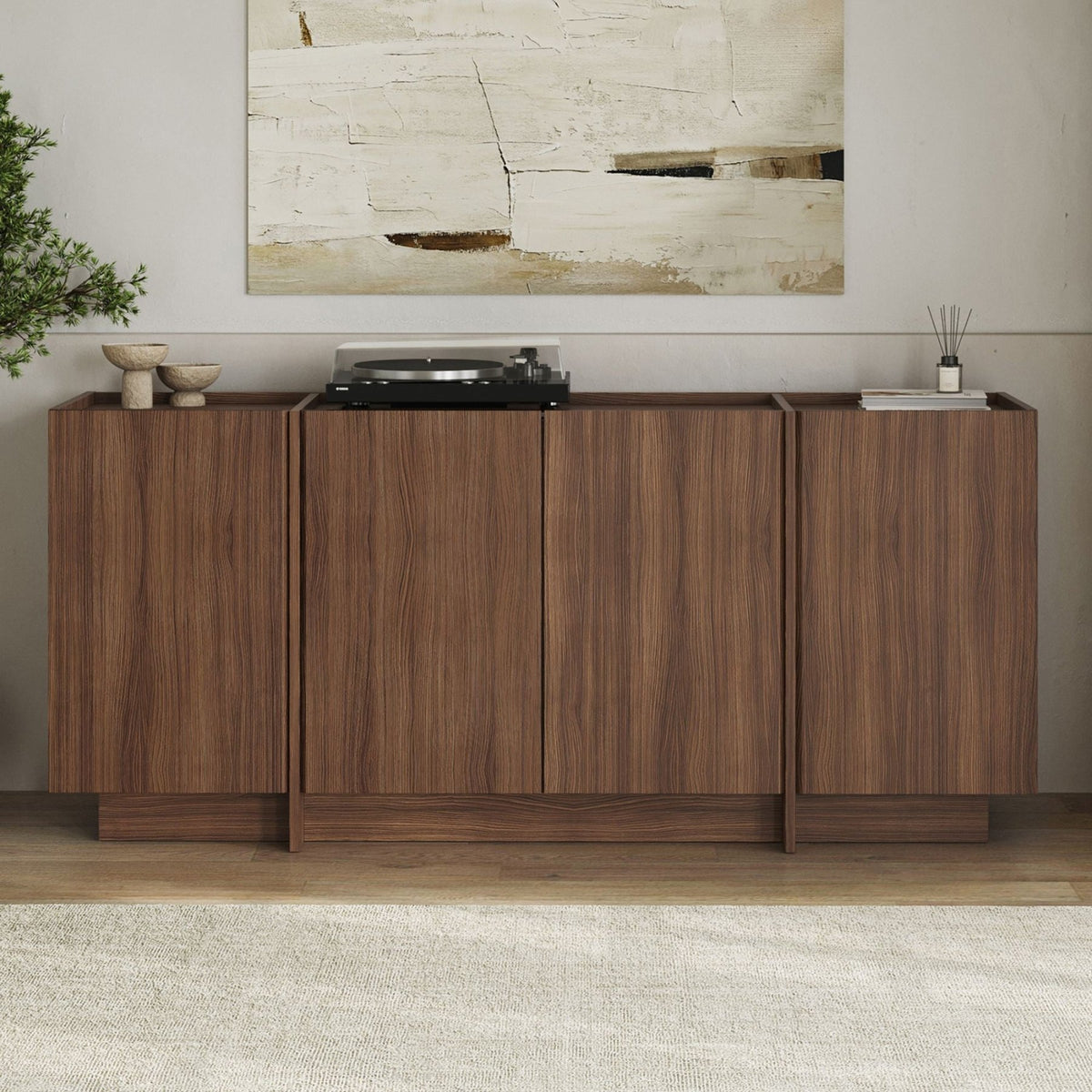 Dorma console table in Milano walnut 180 cm Melamine-coated wood composite