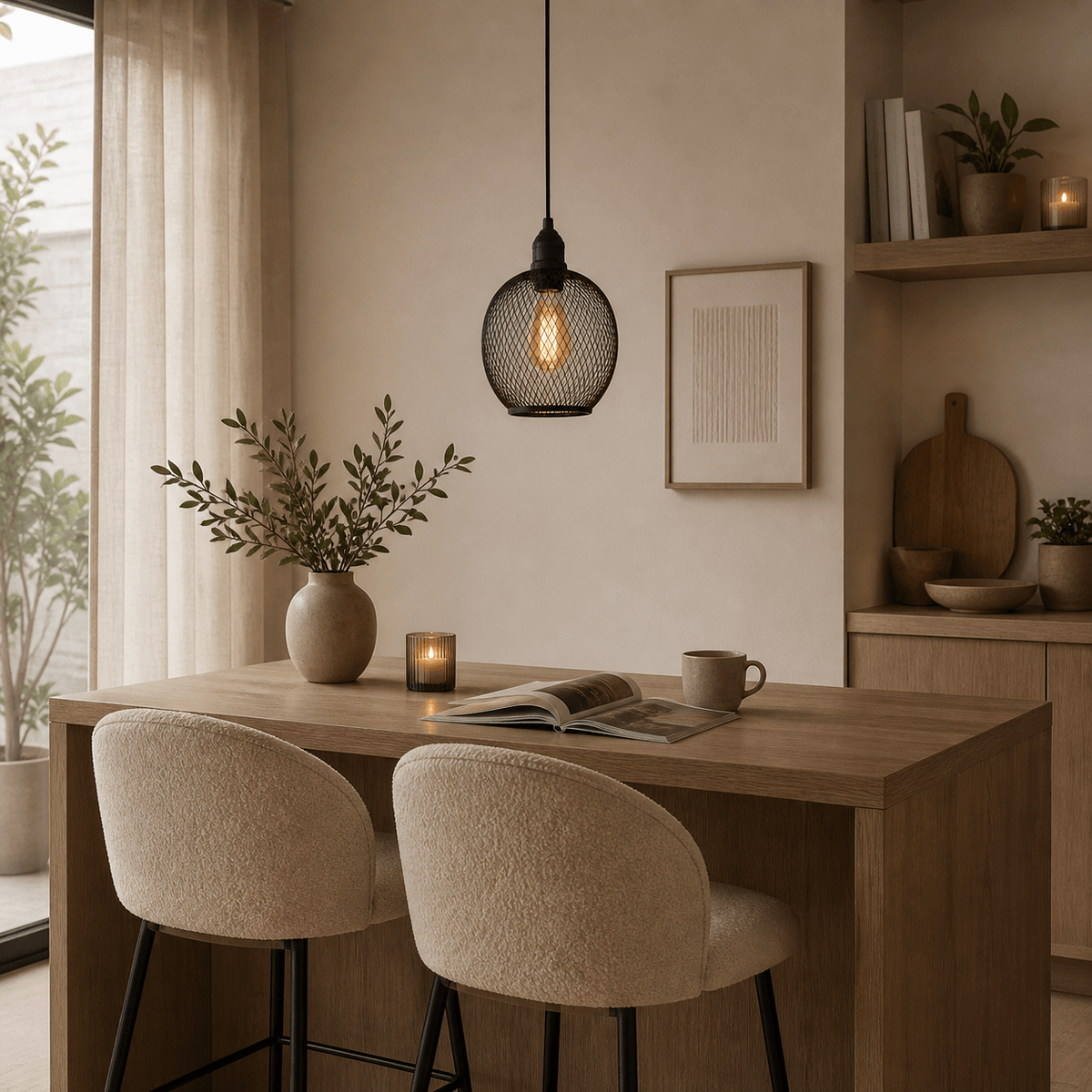 Hanging lamps - Hanging lamp black Metal - Mesh structure - 19 cm - 1 - light - Hudson - Dimehouse