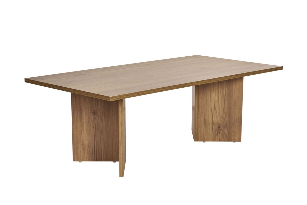 Coffee tables - Rectangular coffee table oak melamine Sabin 119x60 cm - Dimehouse