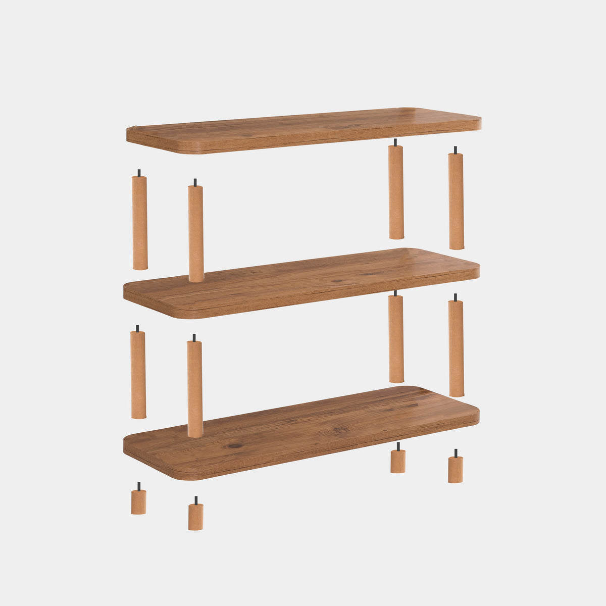 Wall cabinets - Wall cabinet Step Atlantic Pine Melamine 80x75x28 cm - Dimehouse
