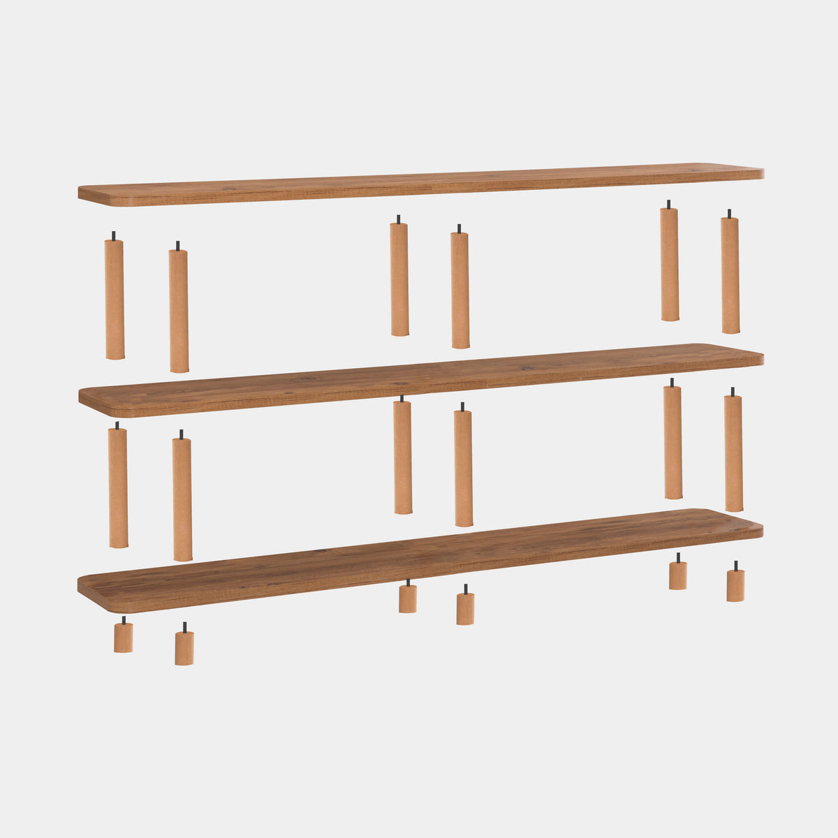 Wall cabinets - Wall cabinet Zen Atlantic Pine Melamine 180x74.9x35 cm - Dimehouse