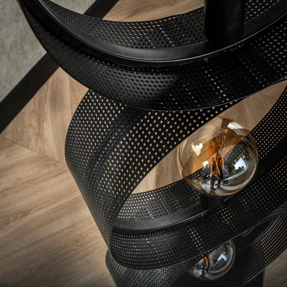 Floor lamps - Floor lamp Fons 3 - light rings metal black - Dimehouse