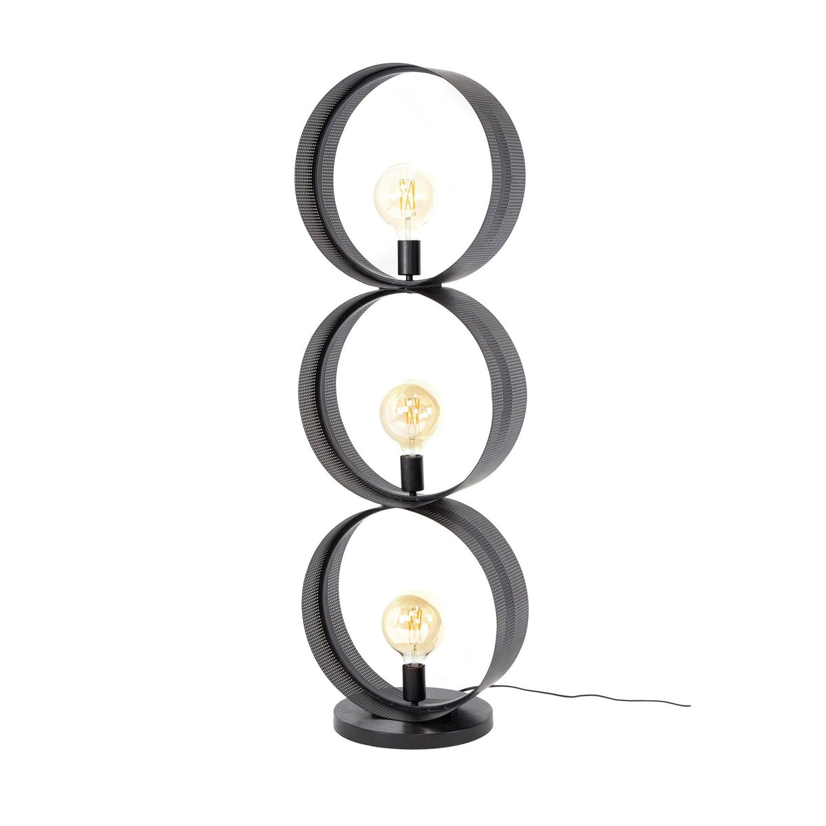 Floor lamps - Floor lamp Fons 3 - light rings metal black - Dimehouse