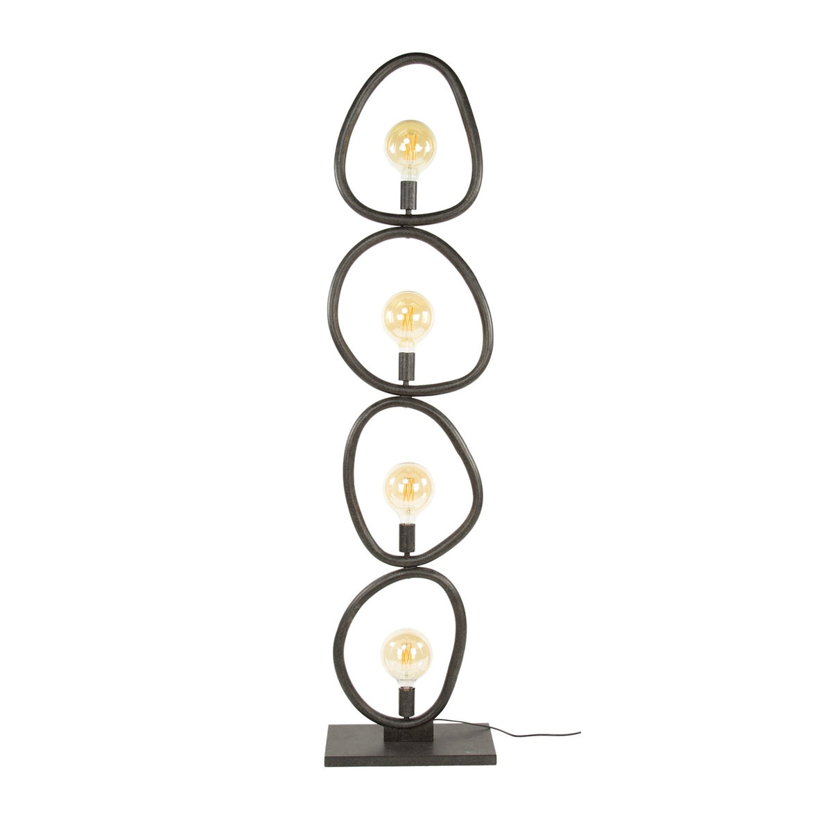 Floor lamps - Floor lamp Orion 4 - lights Black Metal 165 cm - Dimehouse