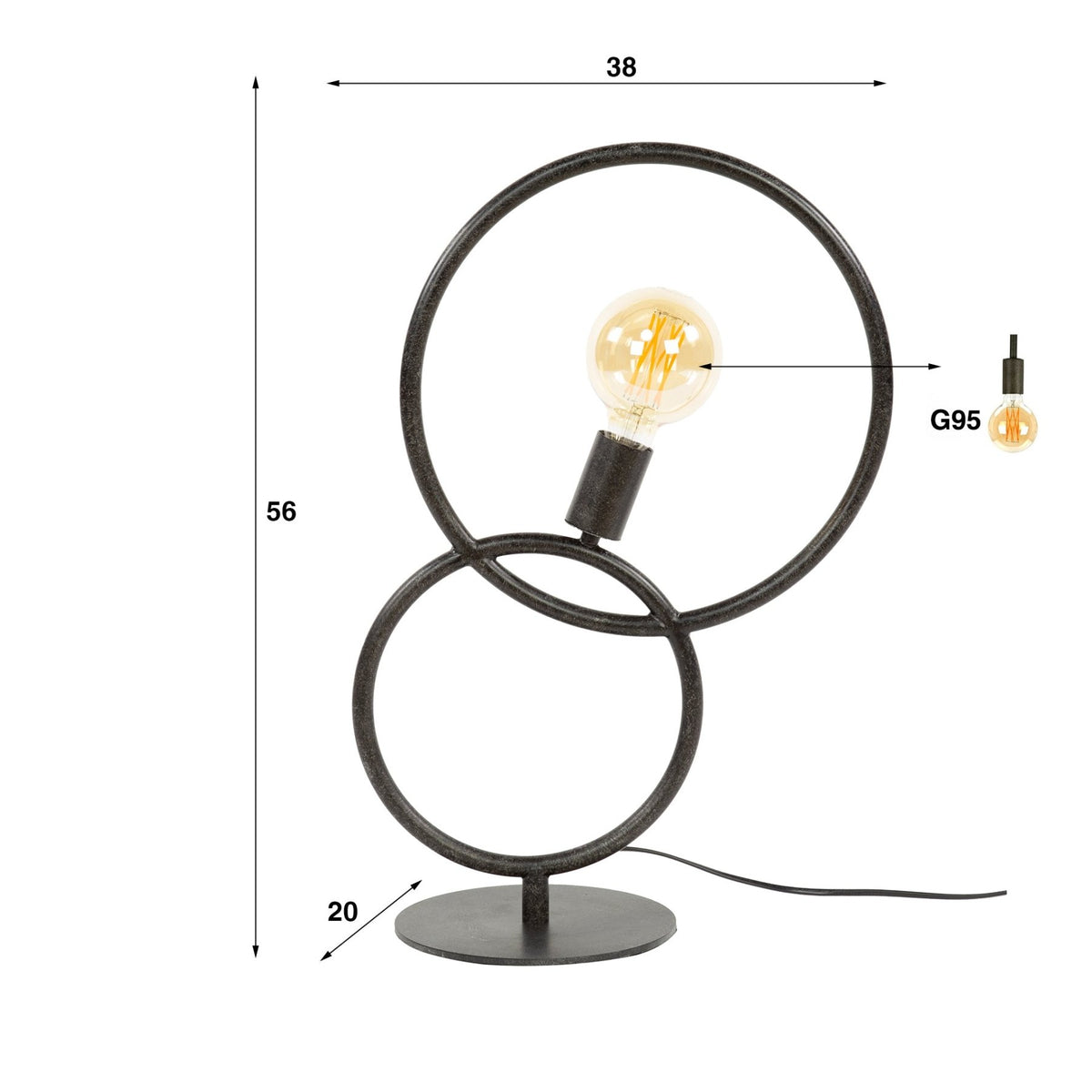 Table lamps - Table lamp Arc 1 - light Black Metal - Dimehouse