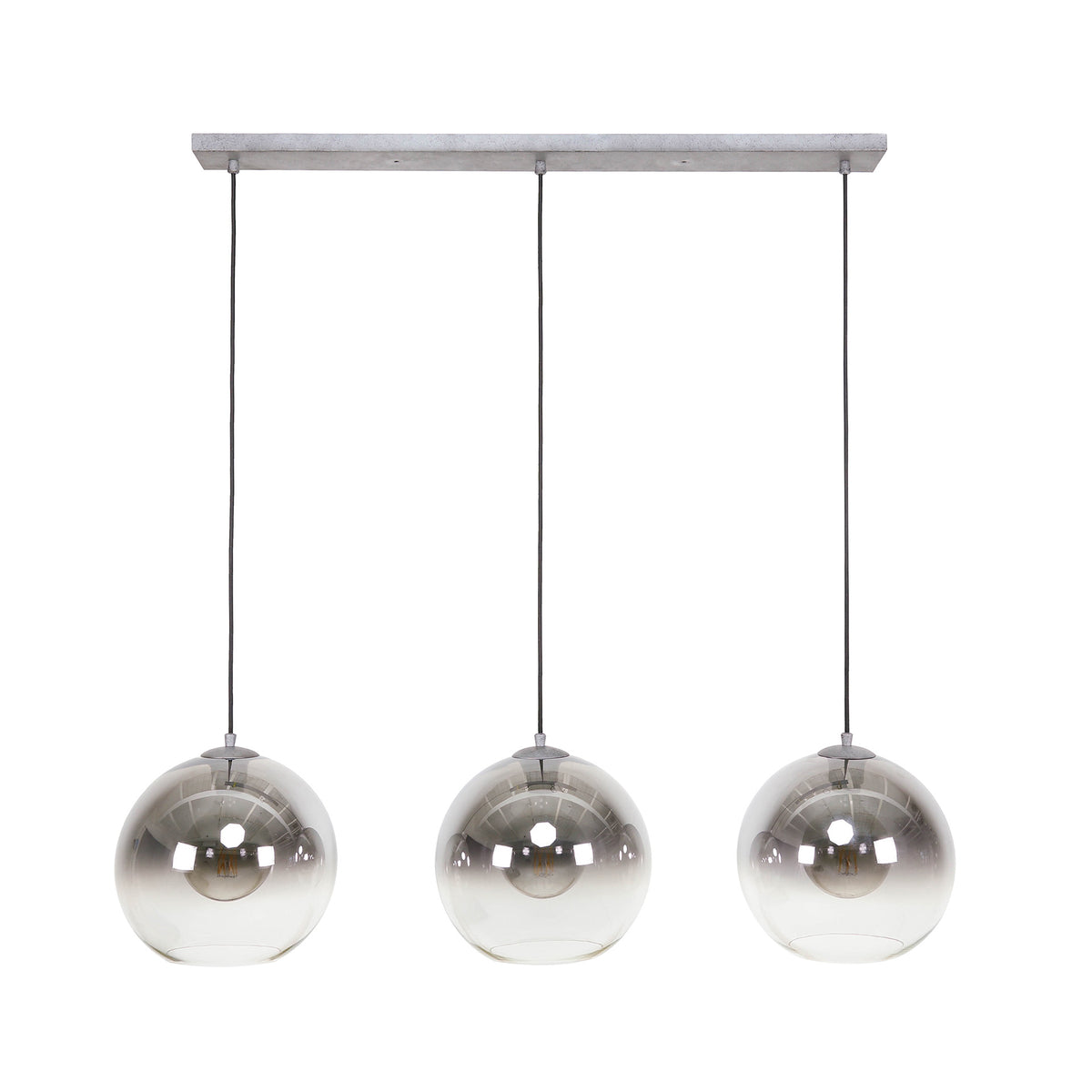 Hanging lamps - Glass hanging lamp Juliette 3 - light smokey glass - Dimehouse