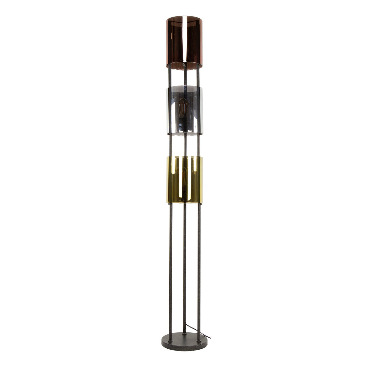 Floor lamps - Floor lamp Nox 3 - light Black Metal 175 cm - Dimehouse